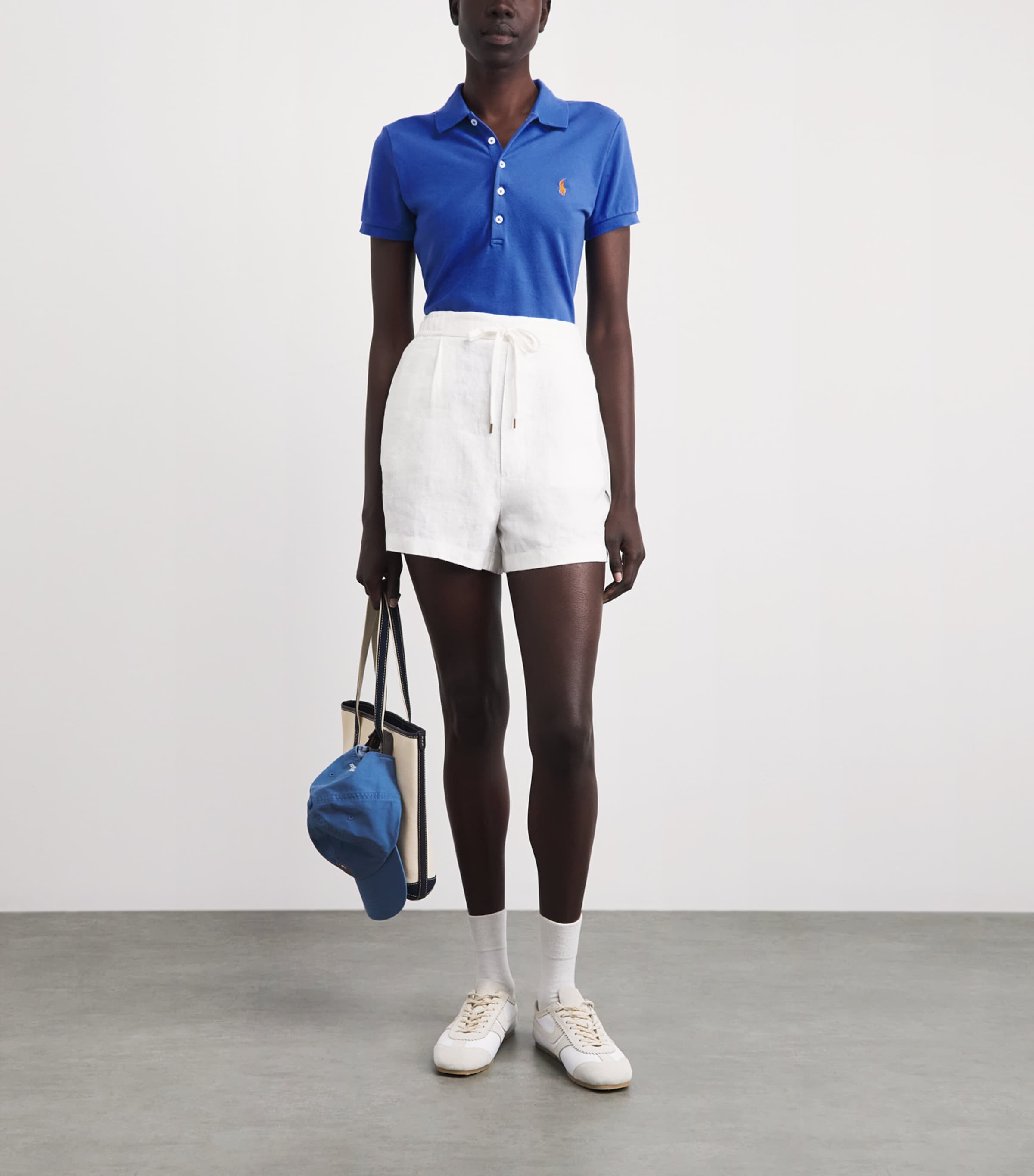 Polo Ralph Lauren Womens Cotton Slim Polo Shirt New Iris Image 2