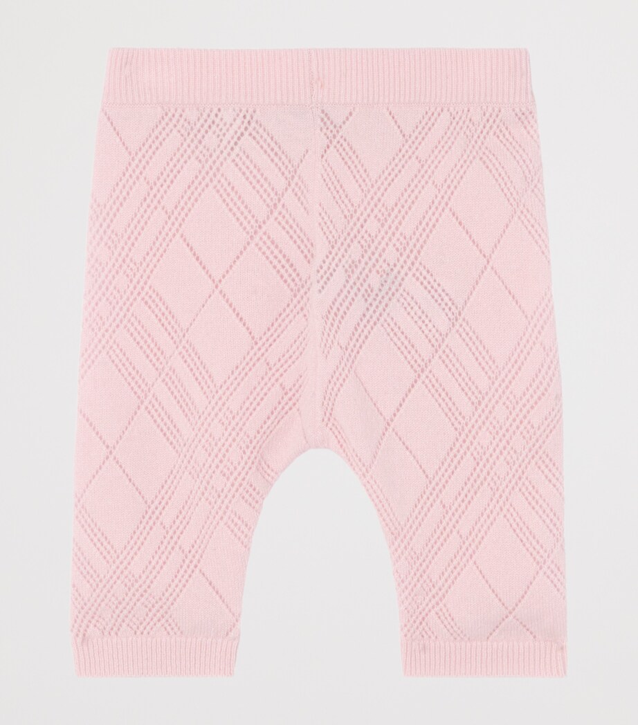 Burberry Kids Cashmere Check Cardigan and Trouser Set (1-18 Months) Archive Pink Image 5