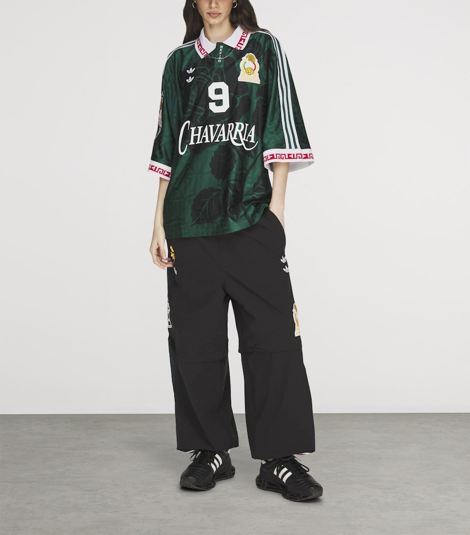 Willy Chavarria Mens x adidas Originals Mexico T-Shirt Collegiate Green Image 2