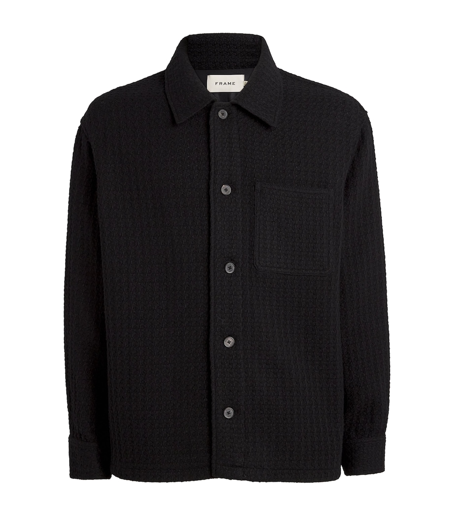 Wool-Blend Shirt Jacket BLACK Image 1