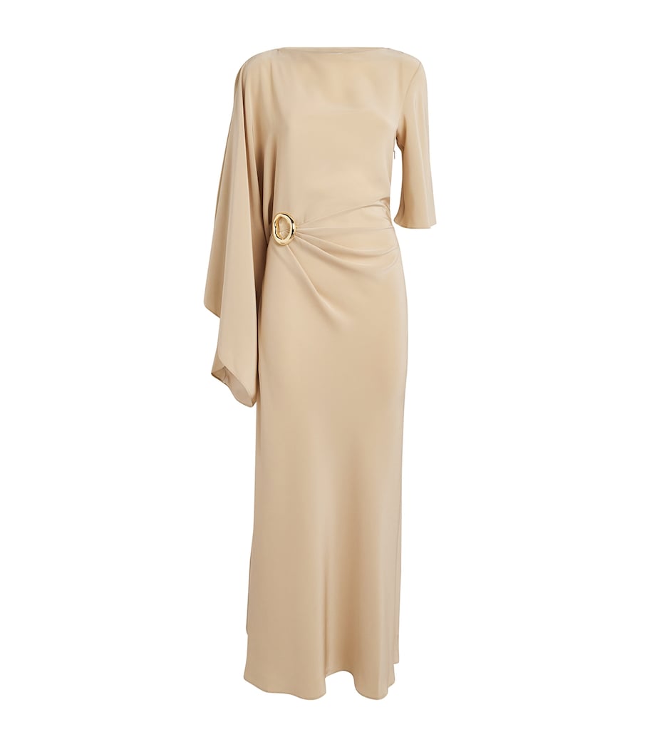 Joseph Womens Satin Gathered Joya Maxi Dress Powder Image 1