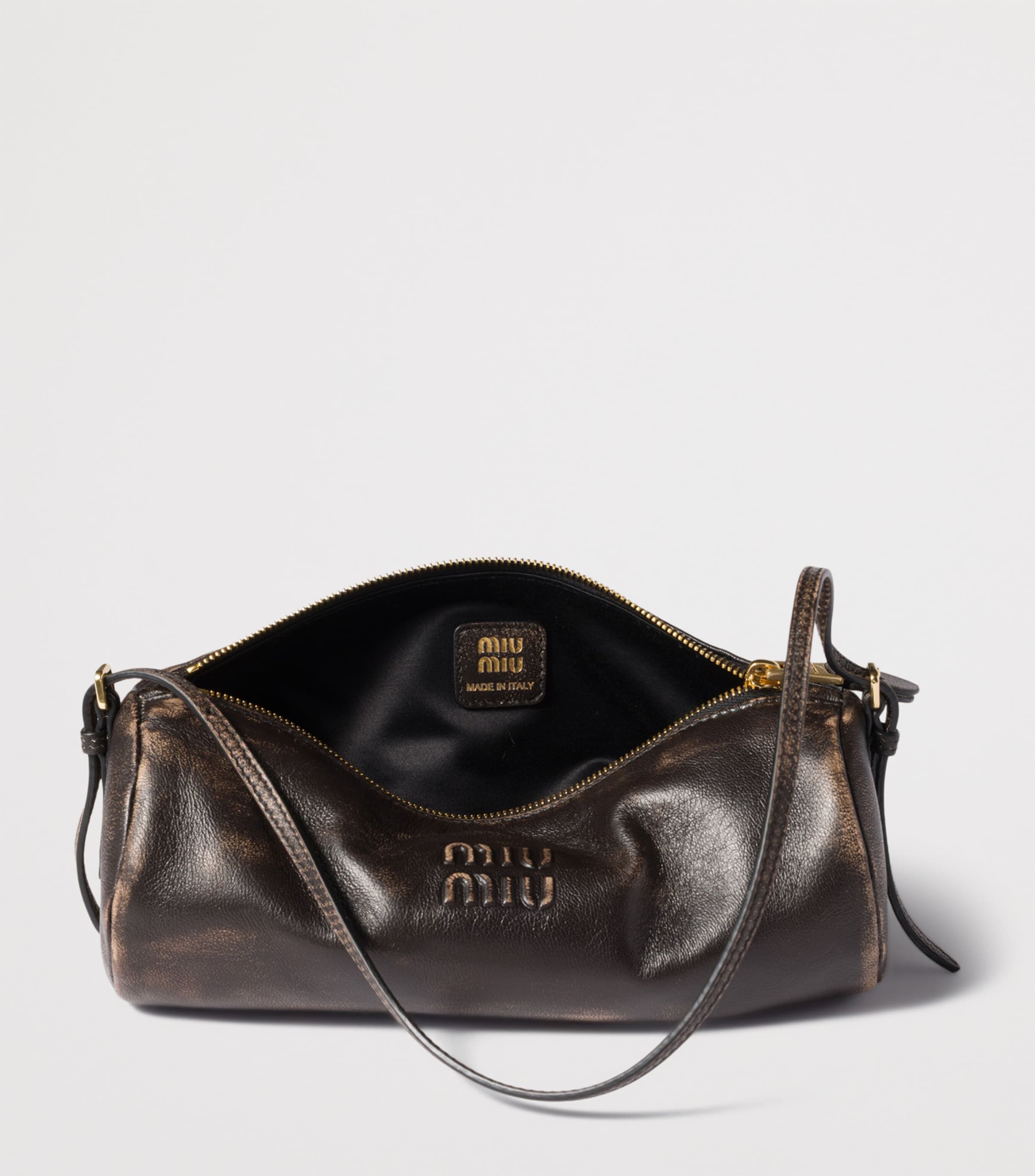 Miu Miu Brown Nappa Lambskin Pouch | Harrods UK