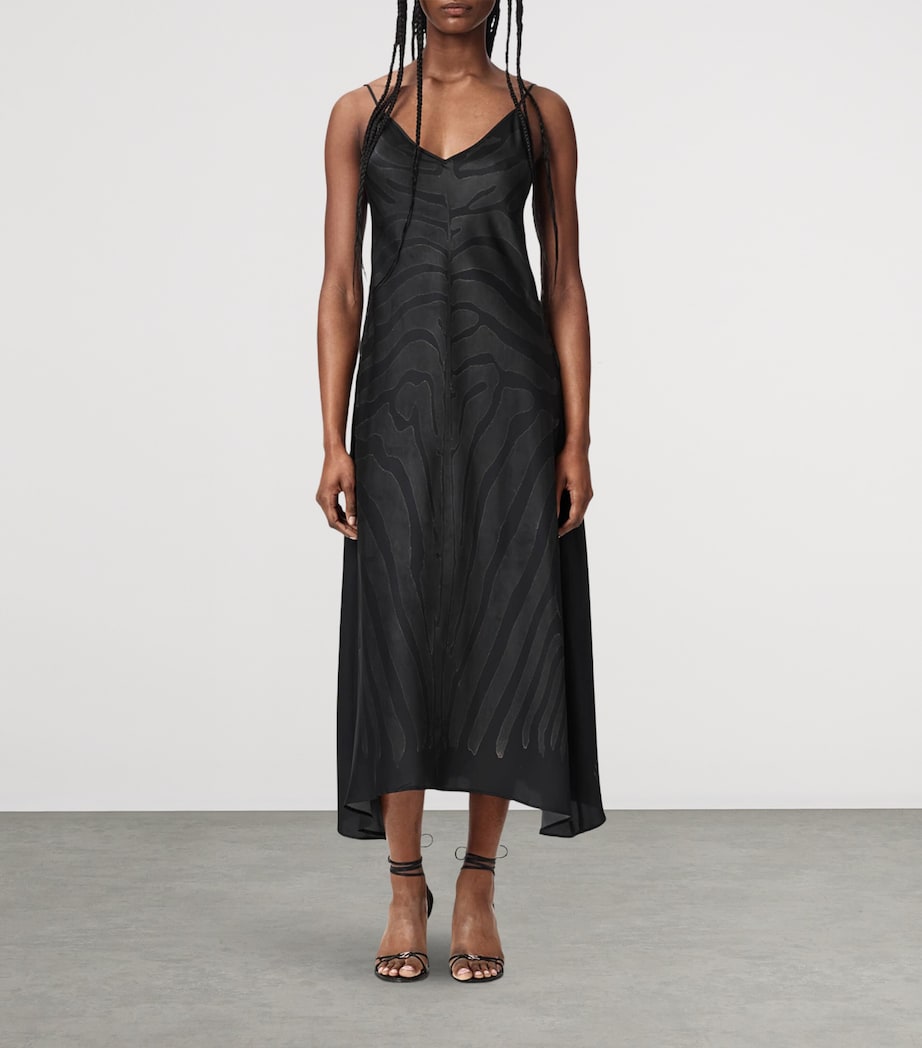 AllSaints Gold Leona V-Neck Maxi Slip Dress | Harrods US AllSaints Gold Leona V-Neck Maxi Slip Dress | Harrods US
