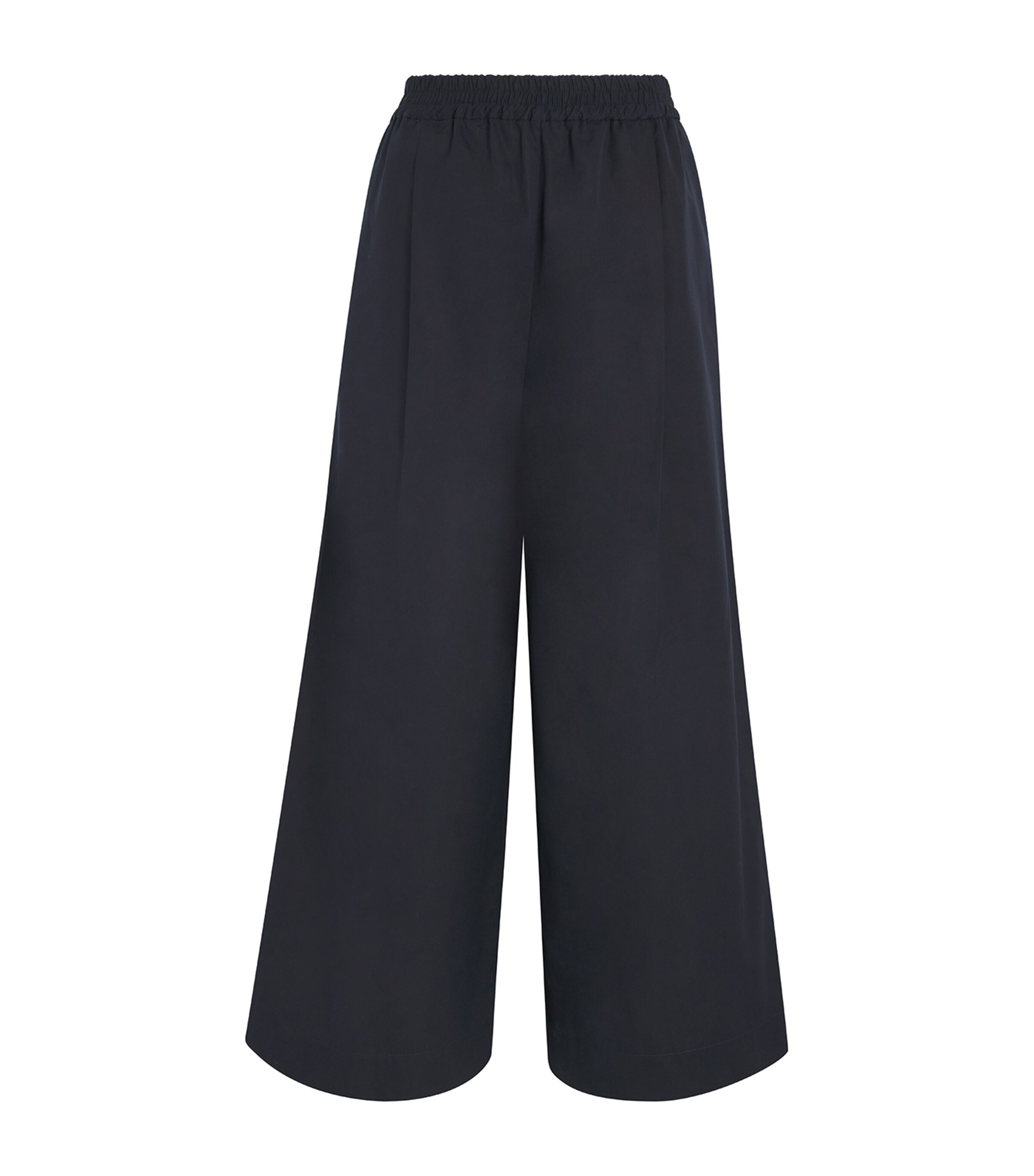 Fabiana Filippi Womens Cotton Wide-Leg Trousers Blu Notte Image 1