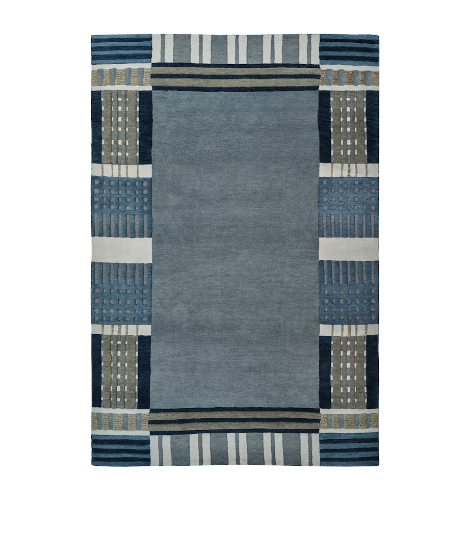 The Rug Company x Paul Smith Takt Border Rug (3.05m x 2.44m) Blue Image 1