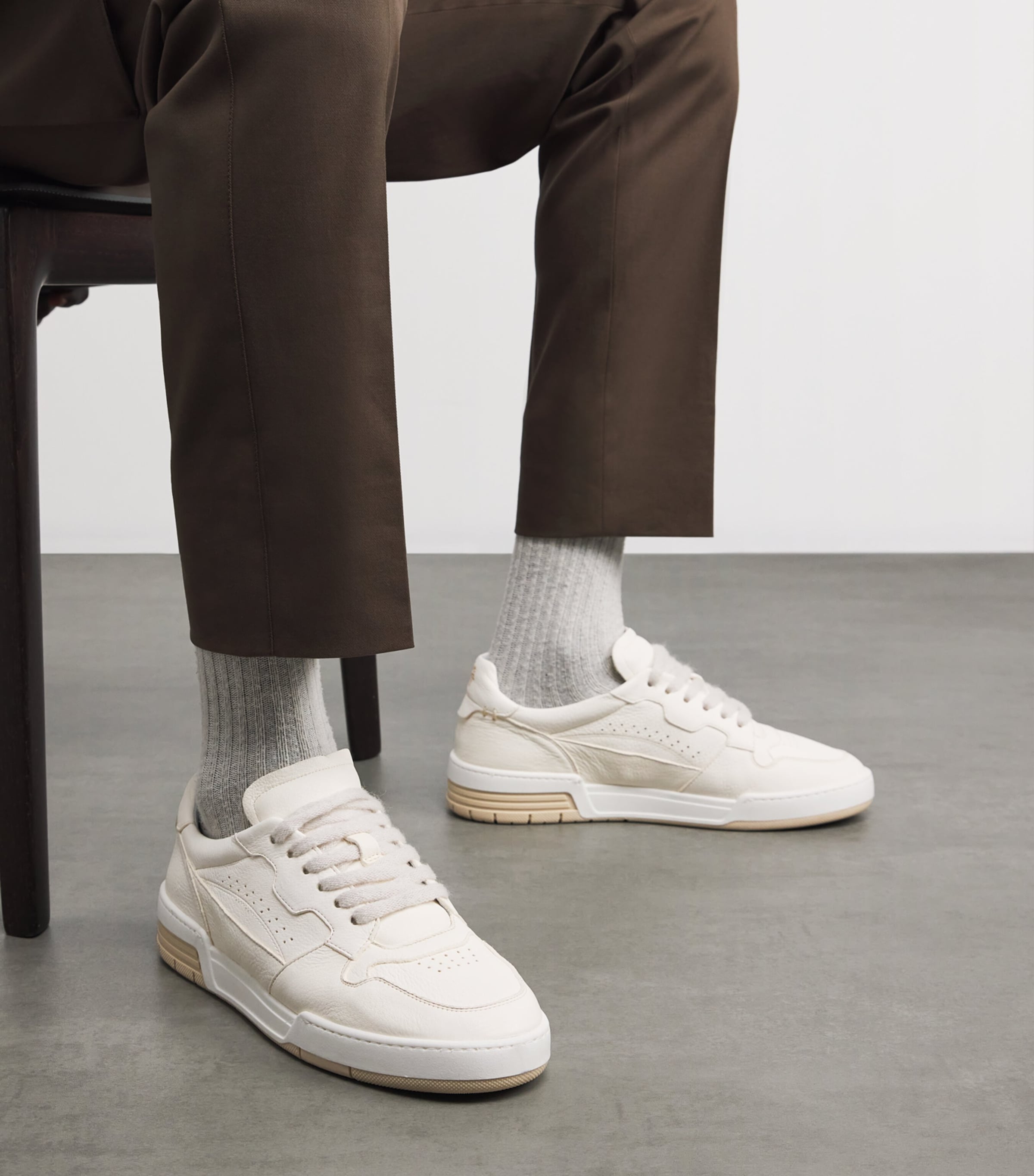 Deerskin Low Sneakers BIANCO Image 2