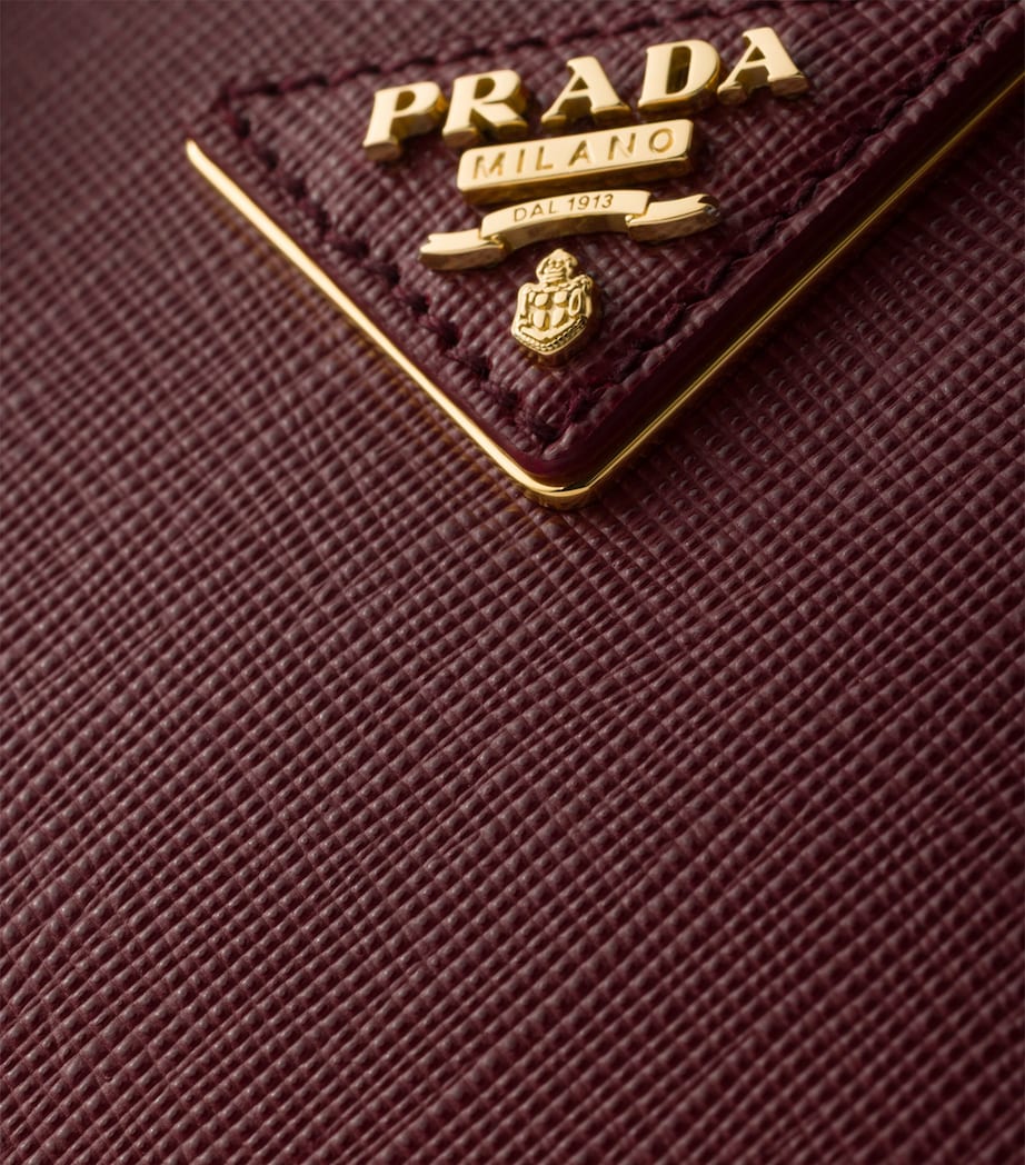 Prada Small Saffiano Leather Galleria Top-Handle Bag Red Image 8