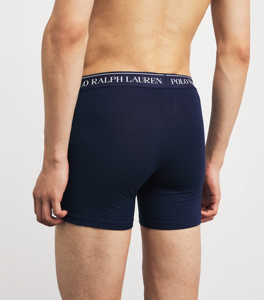 Logo-Waist Boxer Briefs (Pack of 3) NVY/CL PN/OL RYL AOP Image 3
