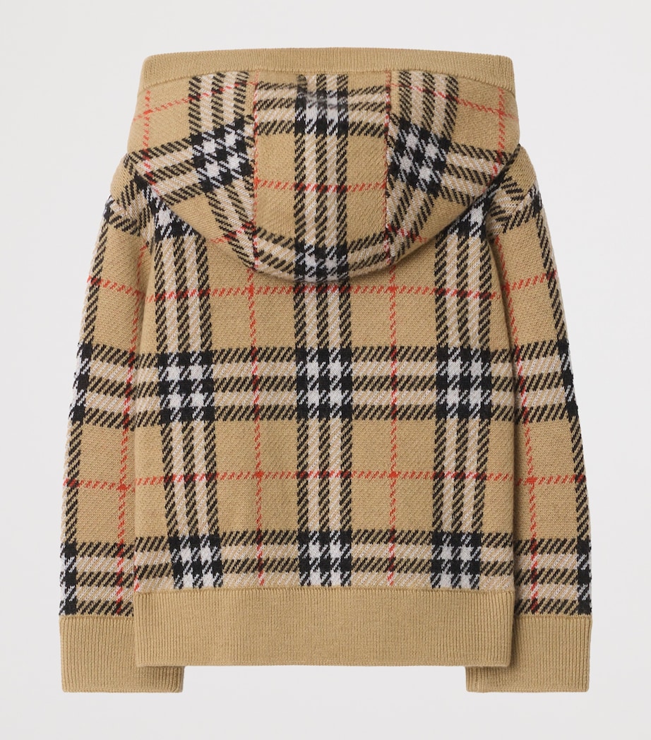 Wool Check Zip-Up Hoodie (6-36 Months) SAND IP CHECK Image 2