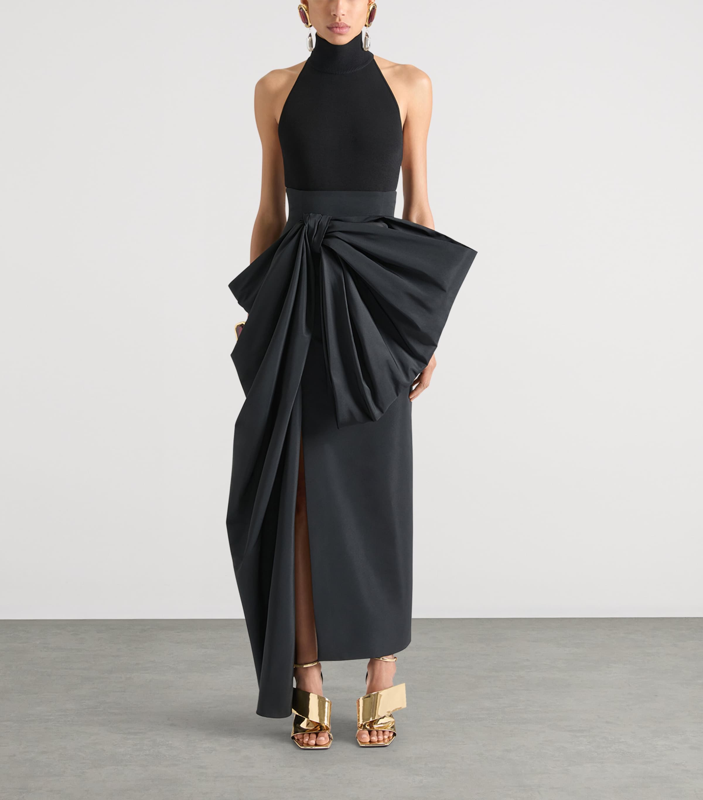 Knitted Tank Top BLACK Image 2