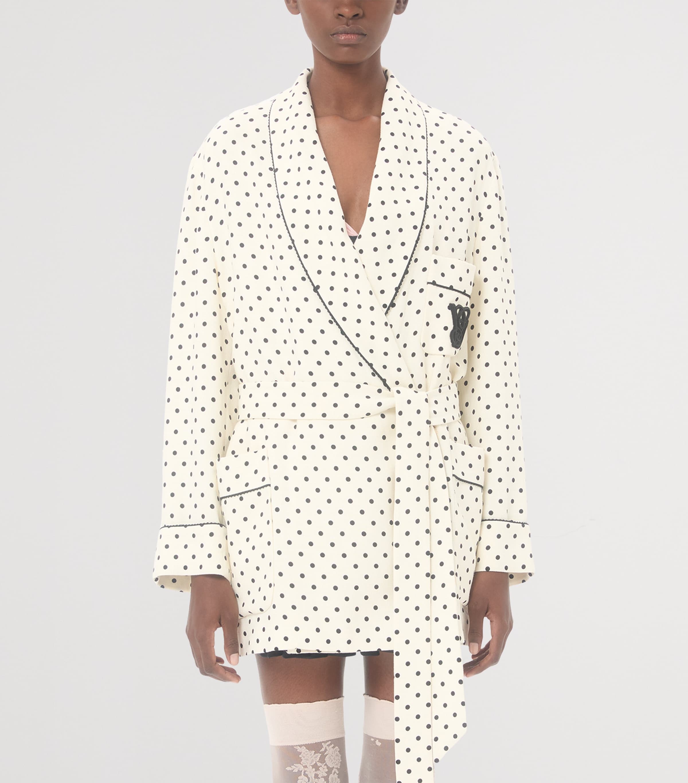 Embroidered Polka Dot Jacket R8E Image 2