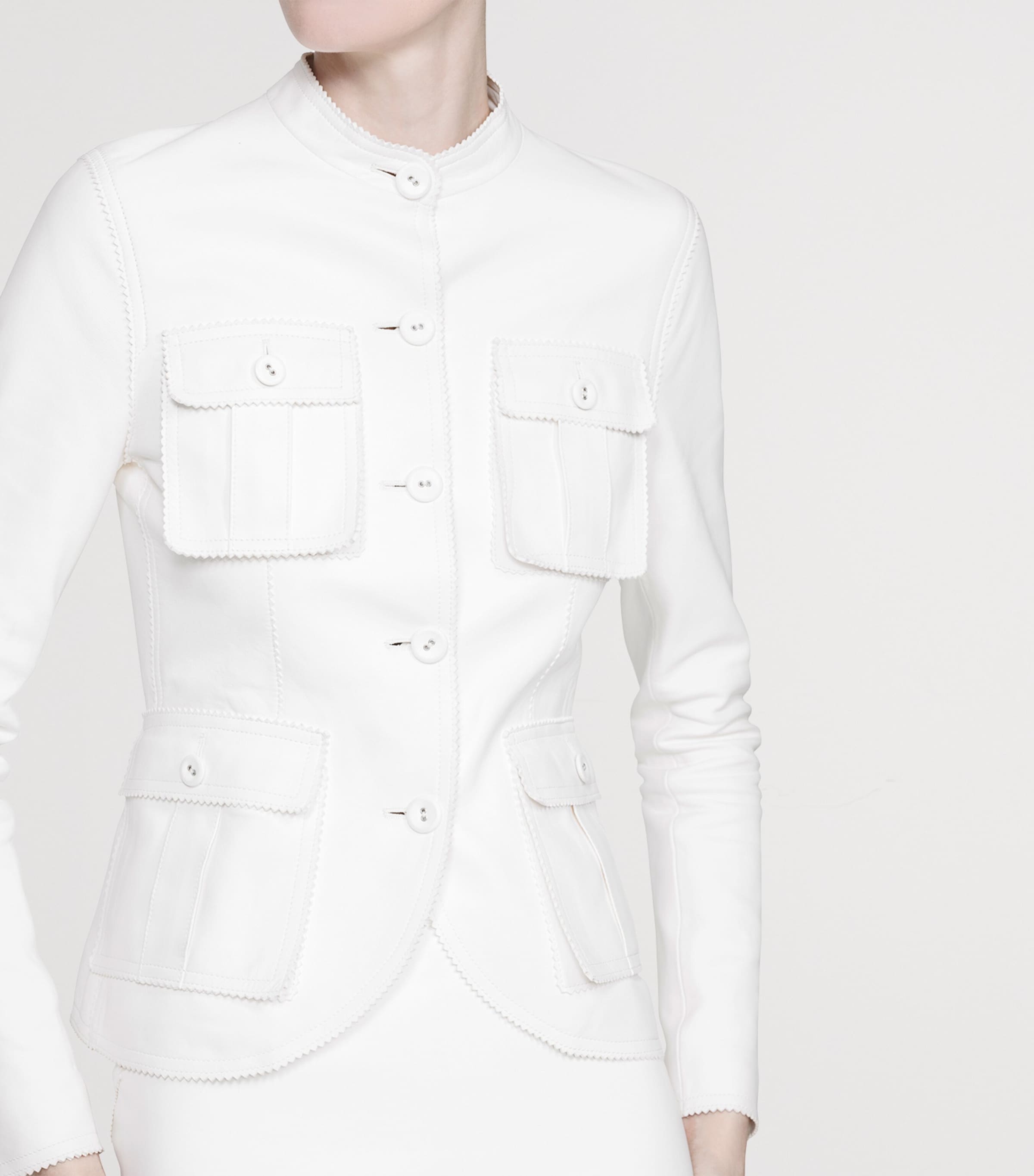 TOM FORD Womens Lambskin Buttoned Jacket Wad Image 5