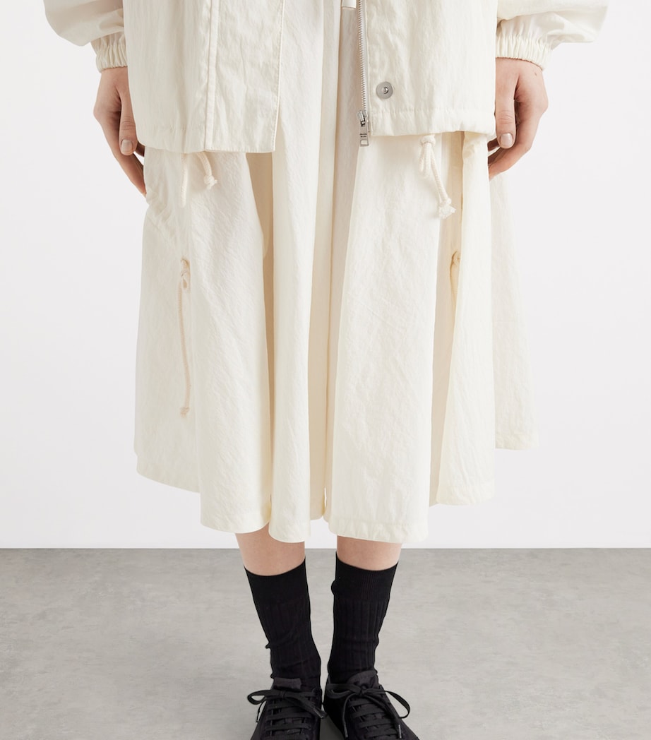 Cotton-Blend Midi Skirt F0304 Image 3