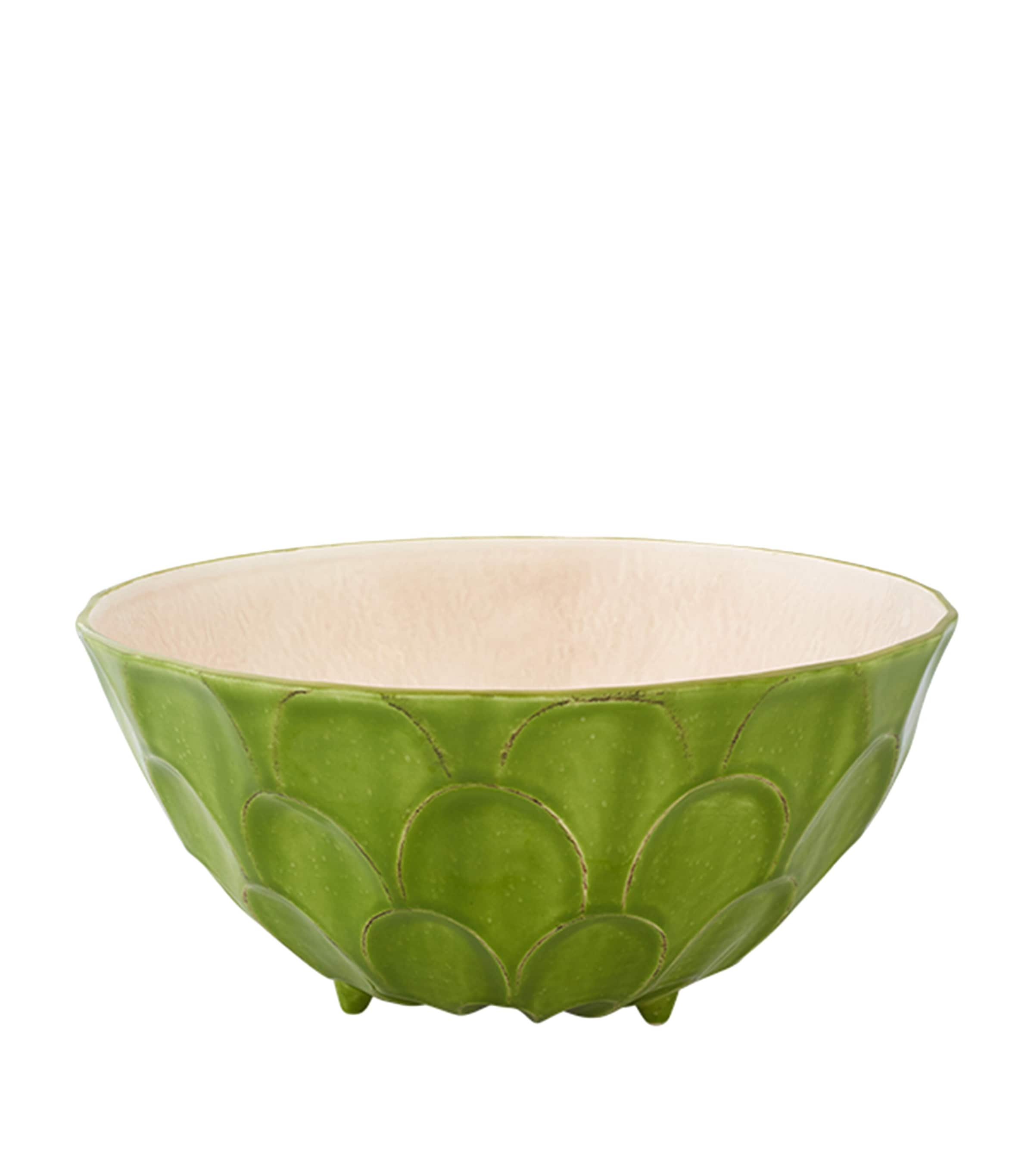 Shop Bordallo Pinheiro Annona Salad Bowl In Green