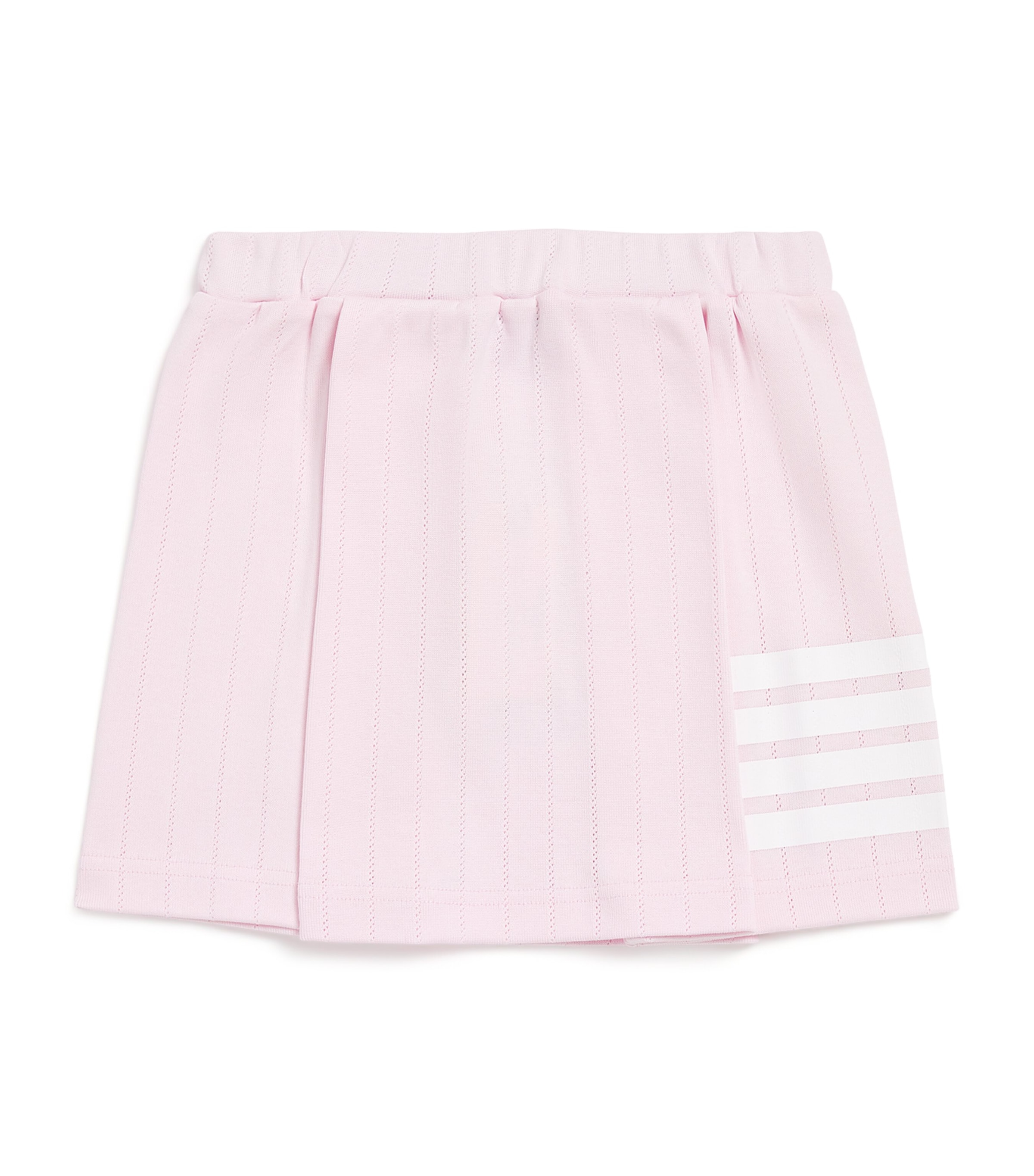Thom Browne Pointelle Pleated Skirt In Pink