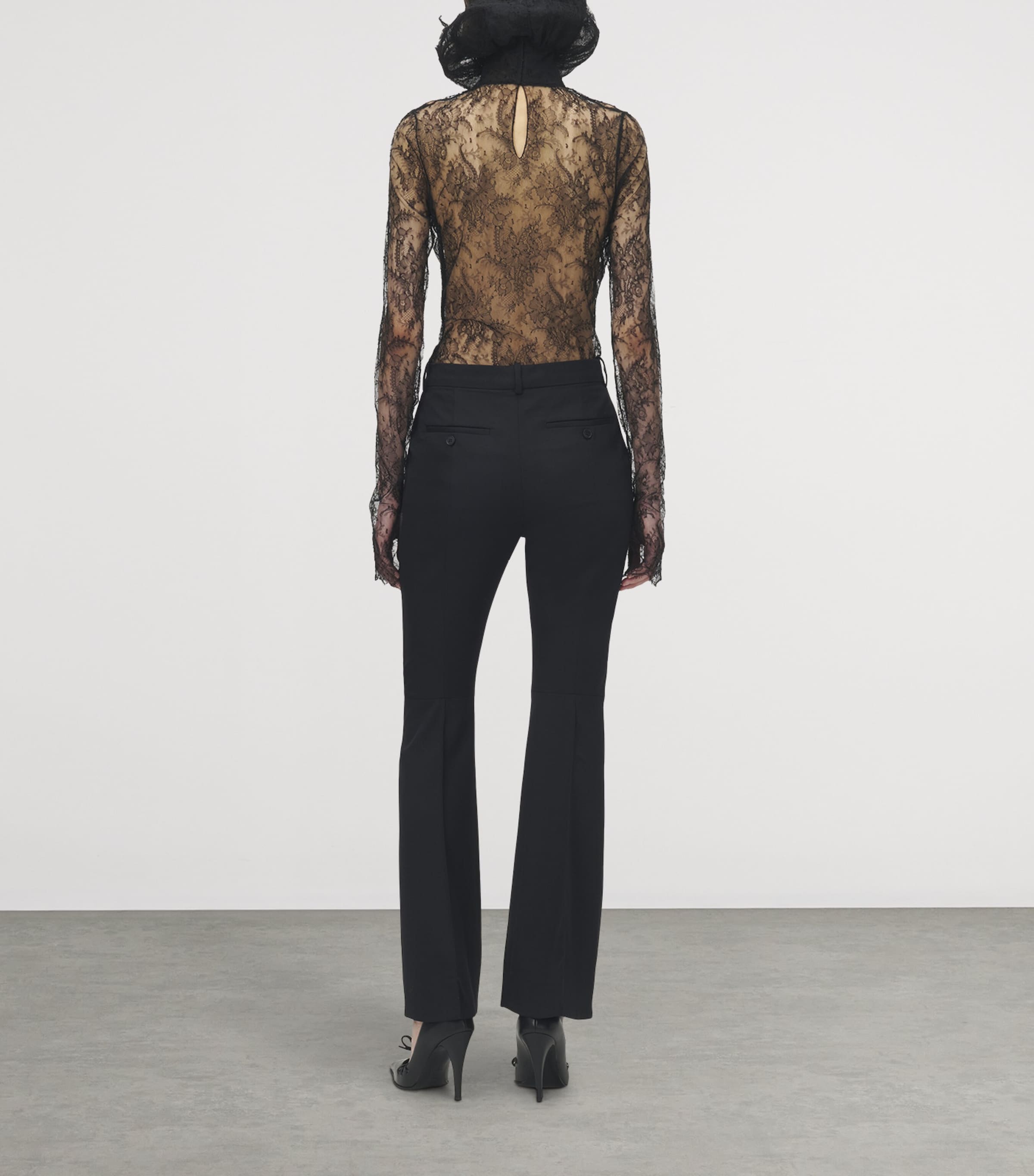 McQueen Womens Lace Long-Sleeve Top Image 4