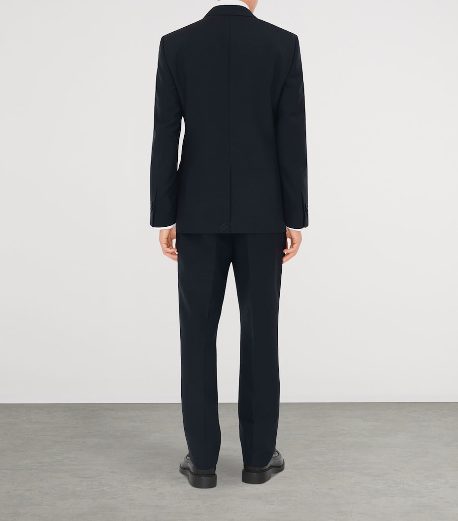 Wool-Mohair Slim Tailored Blazer NAVY Image 4