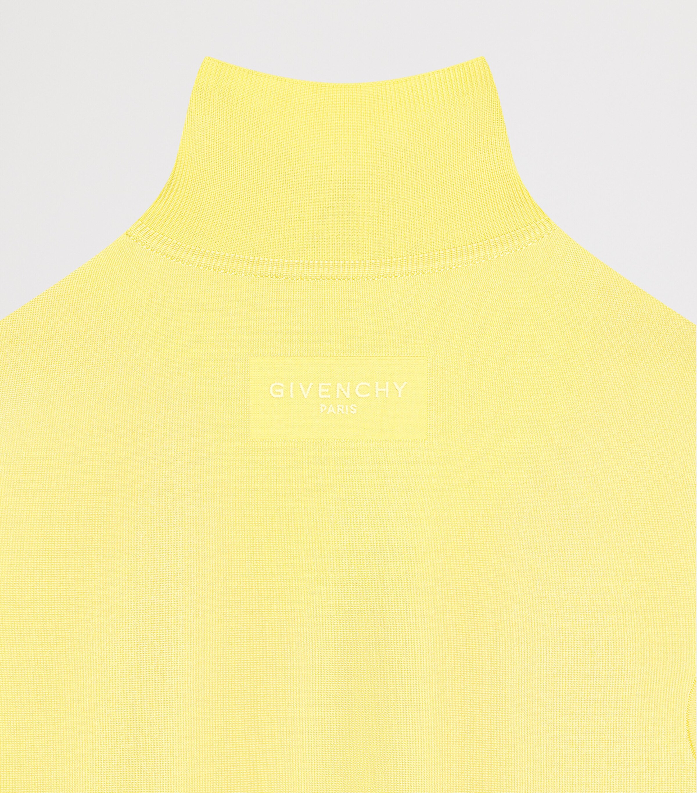 Givenchy Womens Knit Cap-Sleeve Mini Dress Acid Yellow Image 4