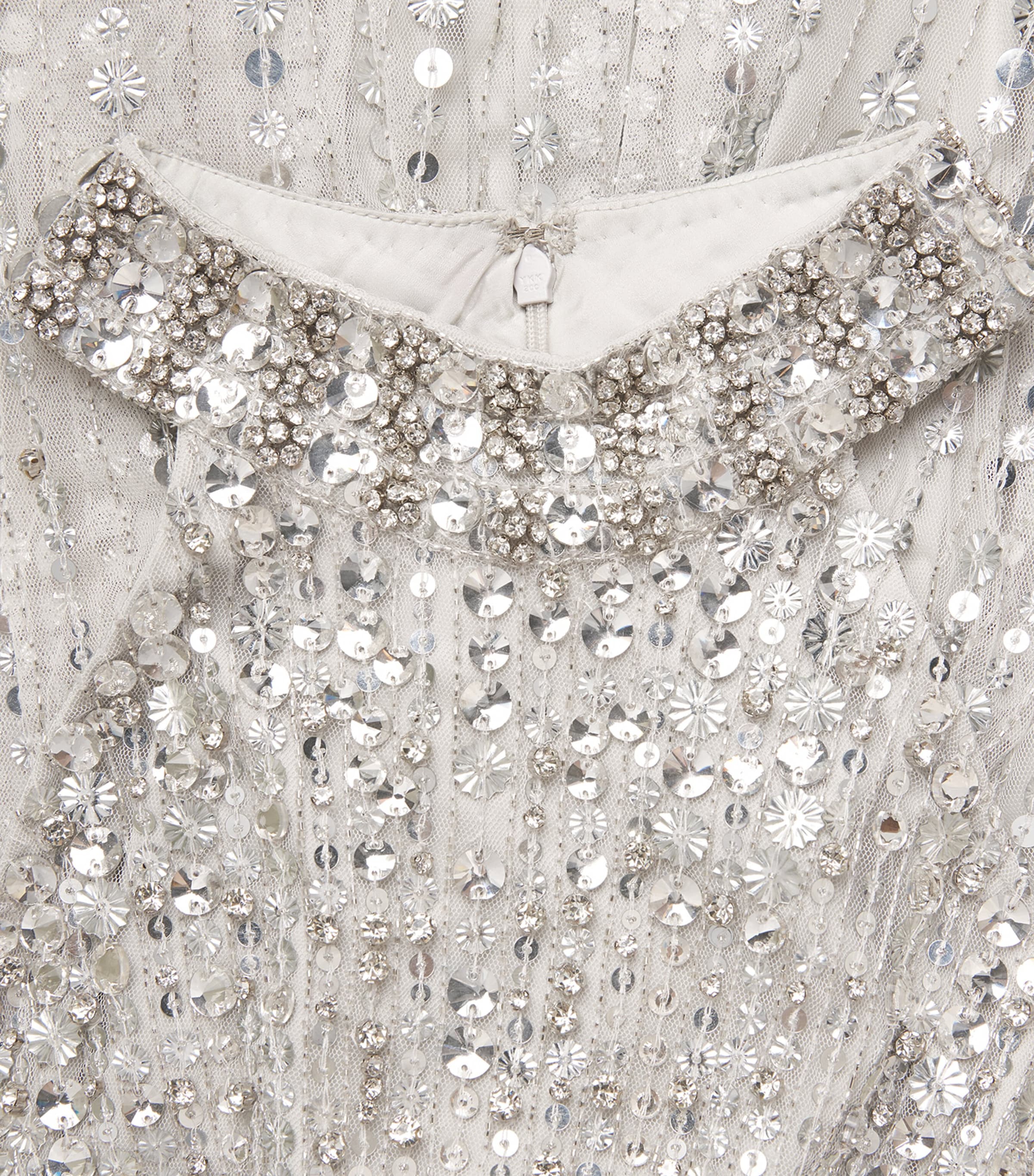Jenny Packham Womens Sequinned Whisper Gown Platinum Image 6