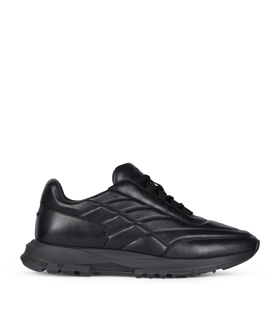 Leather Low-Top Sneakers BLACK Image 1