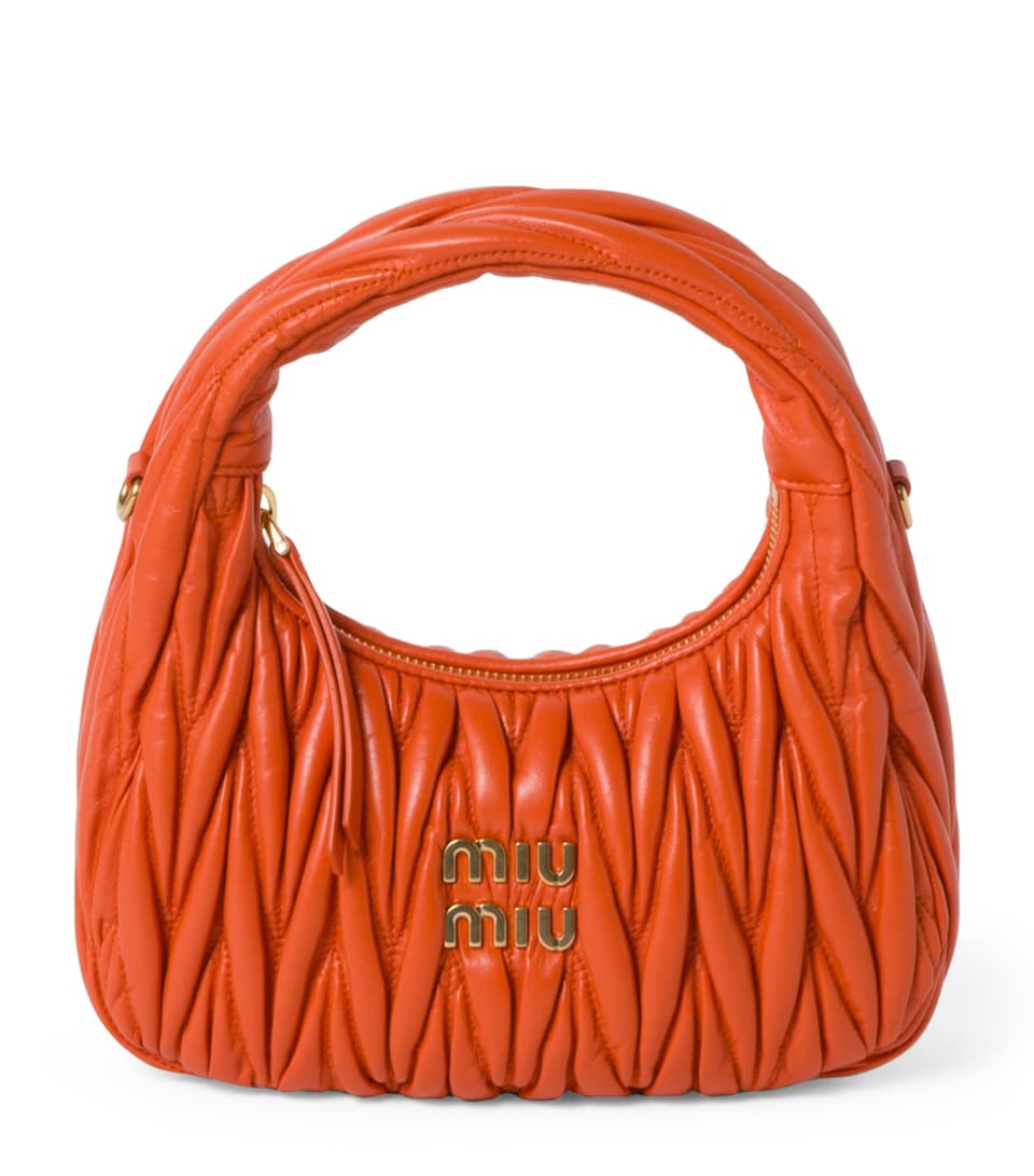 Miu Miu Small Matelassé Leather Wander Top-Handle Bag