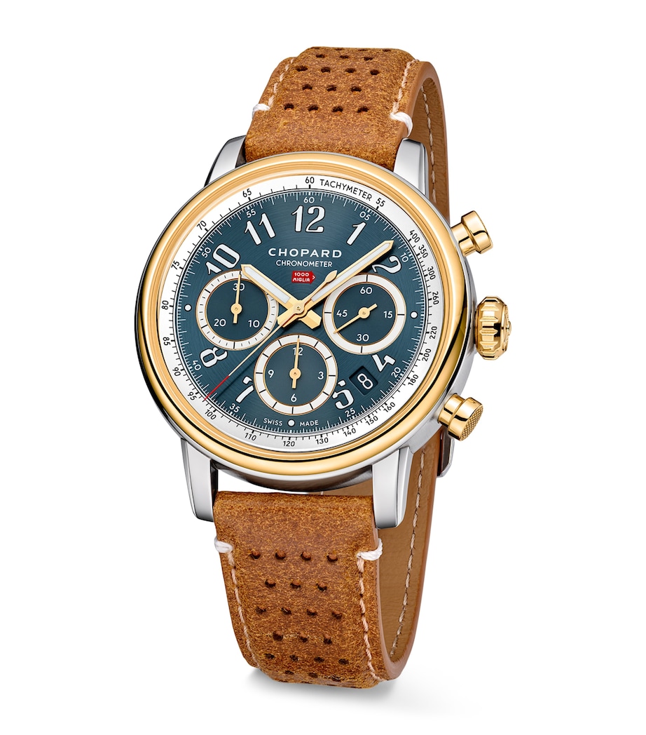 Yellow Gold and Lucent Steel Mille Miglia Chronograph Watch 40.5mm YELLOW GOLD/STAINLES Image 2
