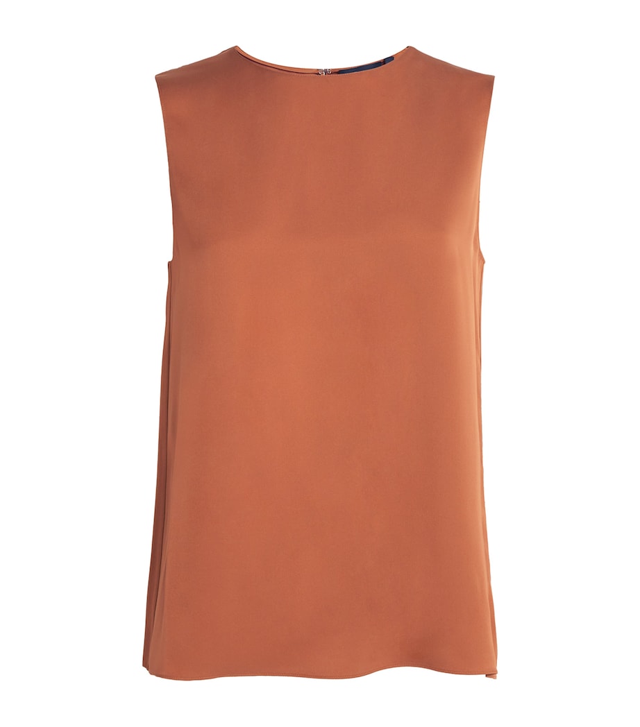 Silk Georgette Shell Blouse ZFD BRIGHT COGNAC Image 1