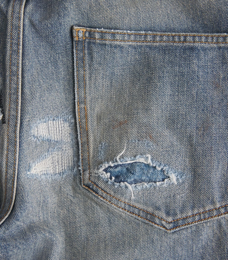 Enfants Riches Déprimés Mens Distressed Elvis Texas Flared Jeans Antique Blue Image 7