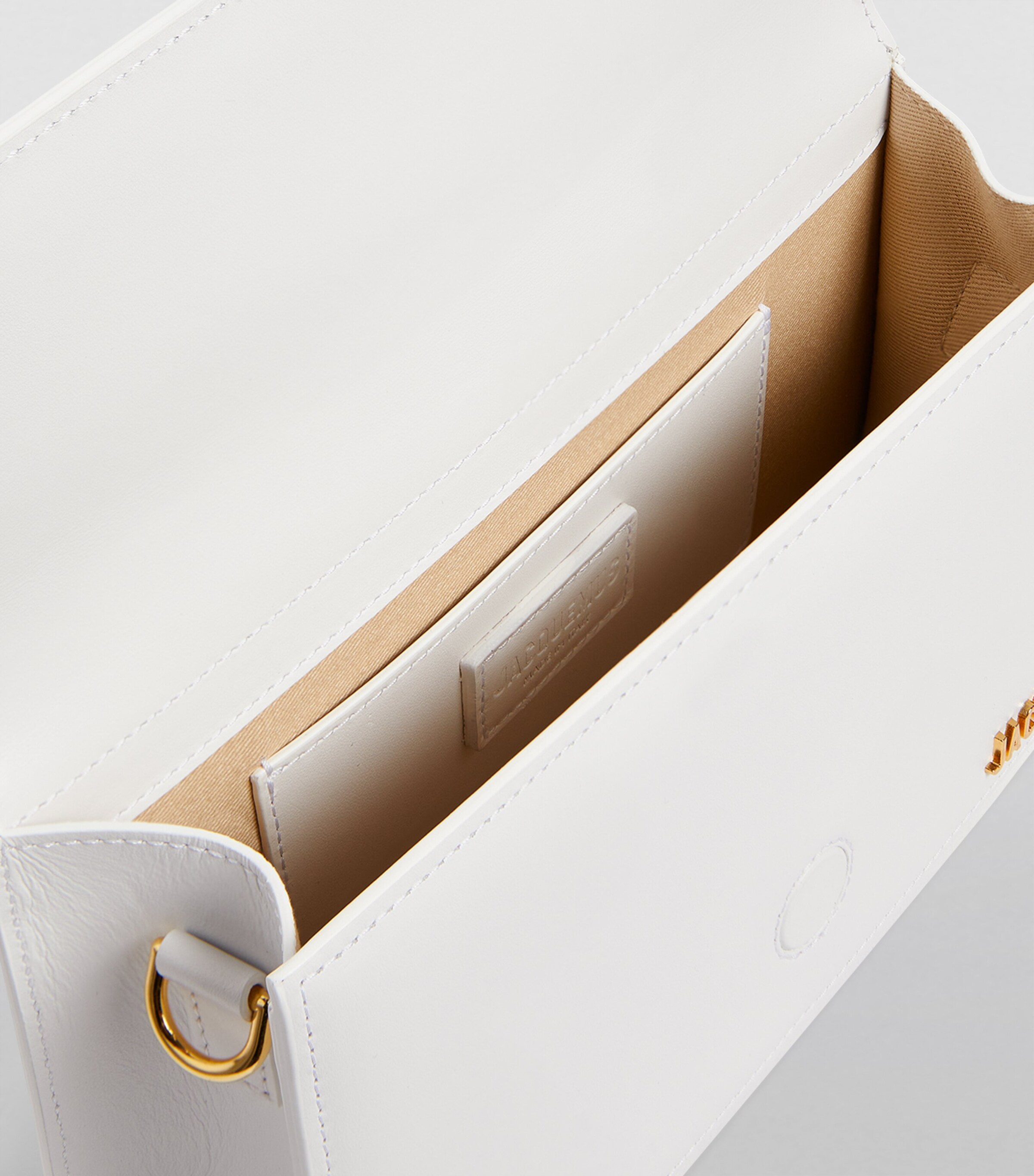 Jacquemus Leather Le Grand Bambino Shoulder Bag White Image 4