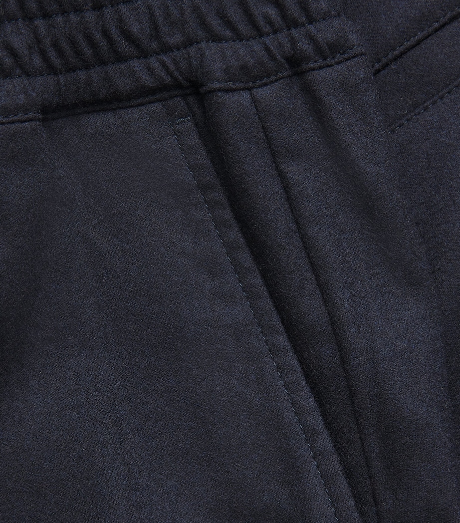 Eleventy Mens Stretch-Cotton Elasticated Trousers Blu Image 6