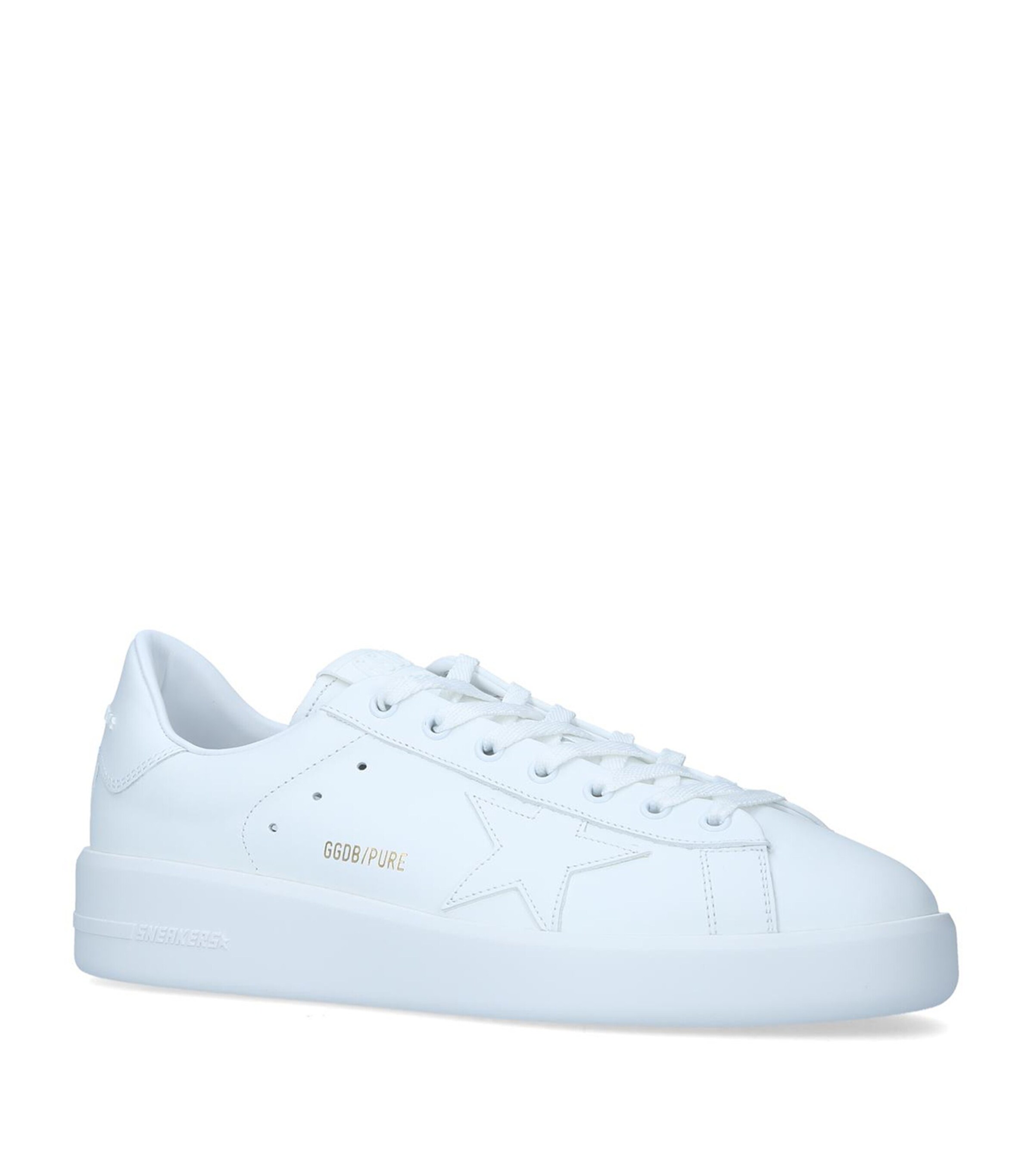 Golden Goose Leather Purestar Low-Top Sneakers White Image 5