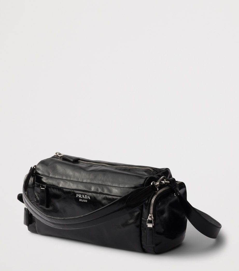 Prada Leather Rectangle Cross-Body Bag Black Image 3