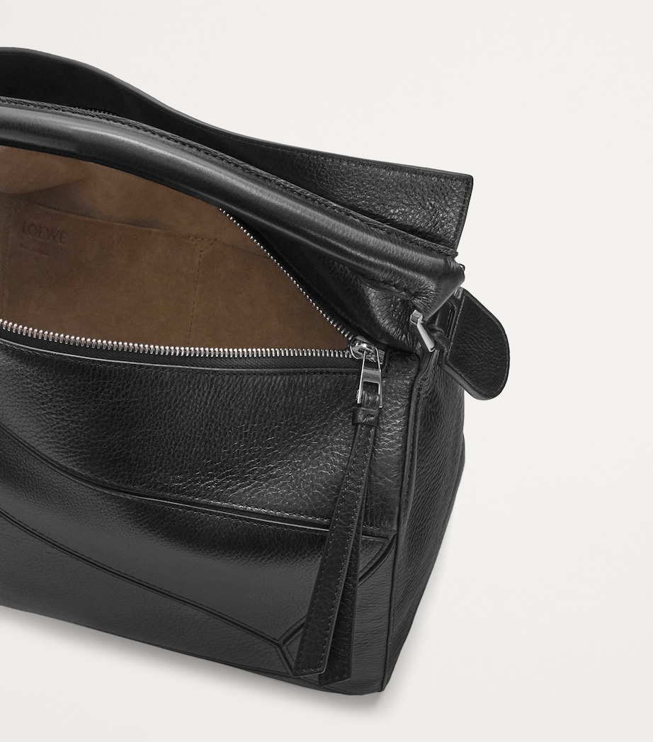 LOEWE Large Leather Puzzle Top-Handle Bag Black Image 5