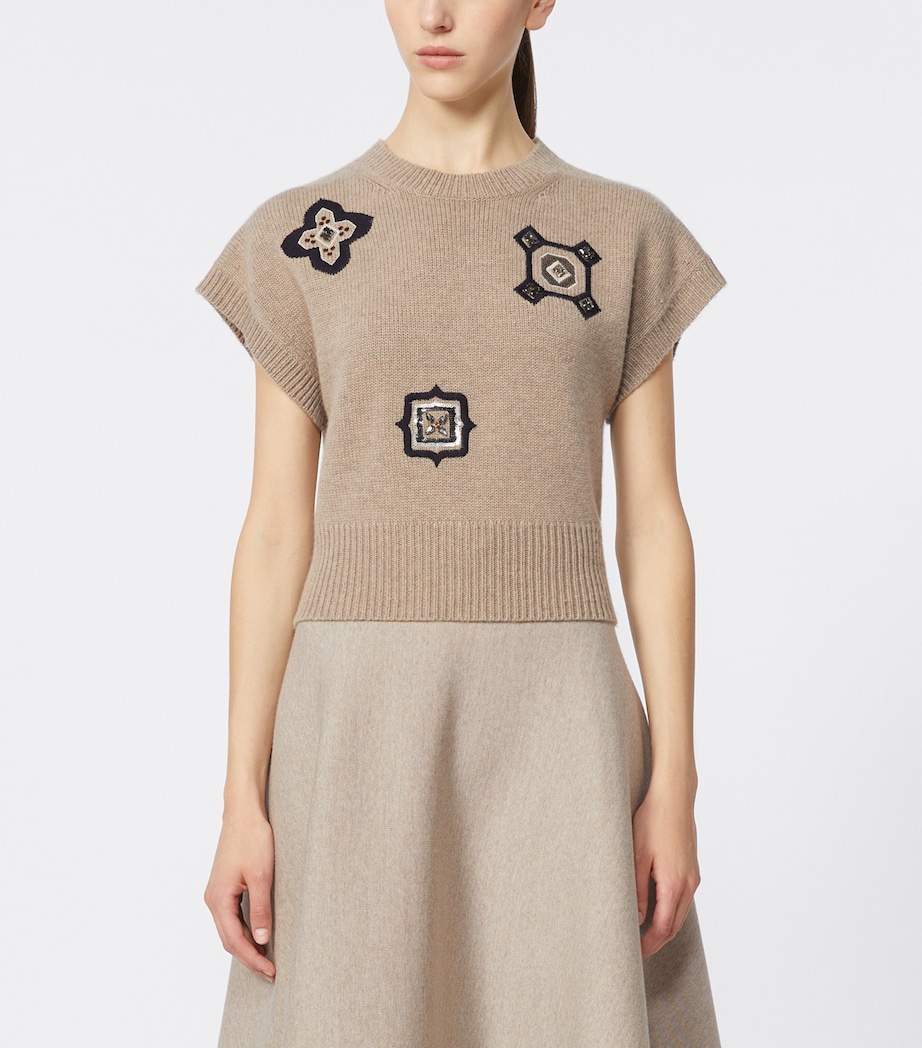 Wool-Cashmere Sweater Vest SAND Image 3