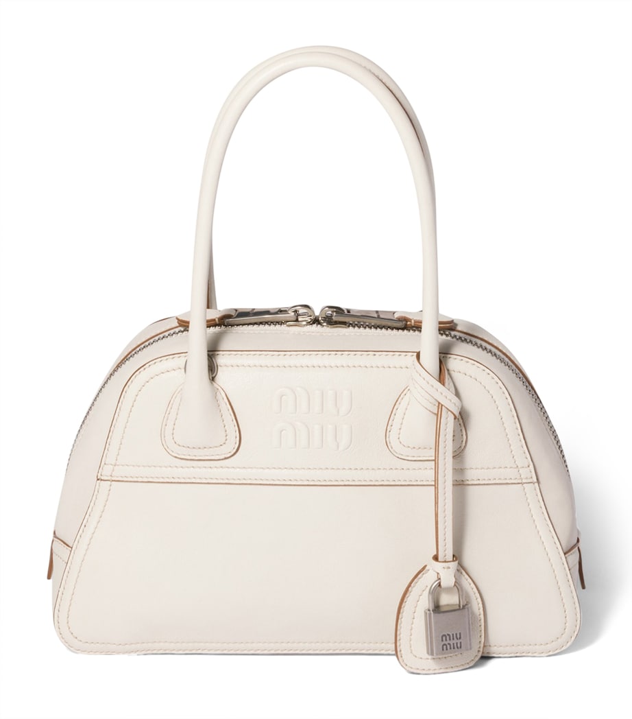 Miu Miu Nappa Leather Vivant Top-Handle Bag Neutral Image 1