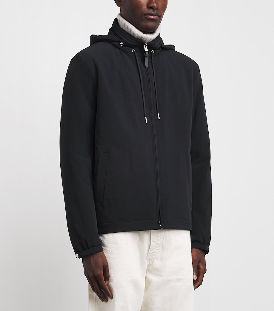 Sandro Paris Mens Padded Hooded Jacket Black Image 4