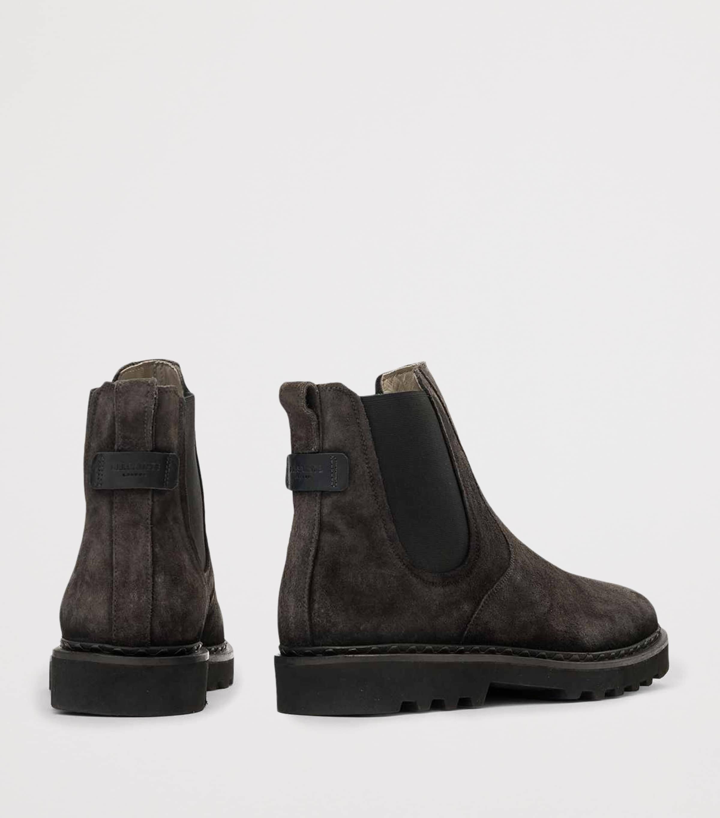Suede Leather Skiff Chelsea Boots WARM GREY Image 3