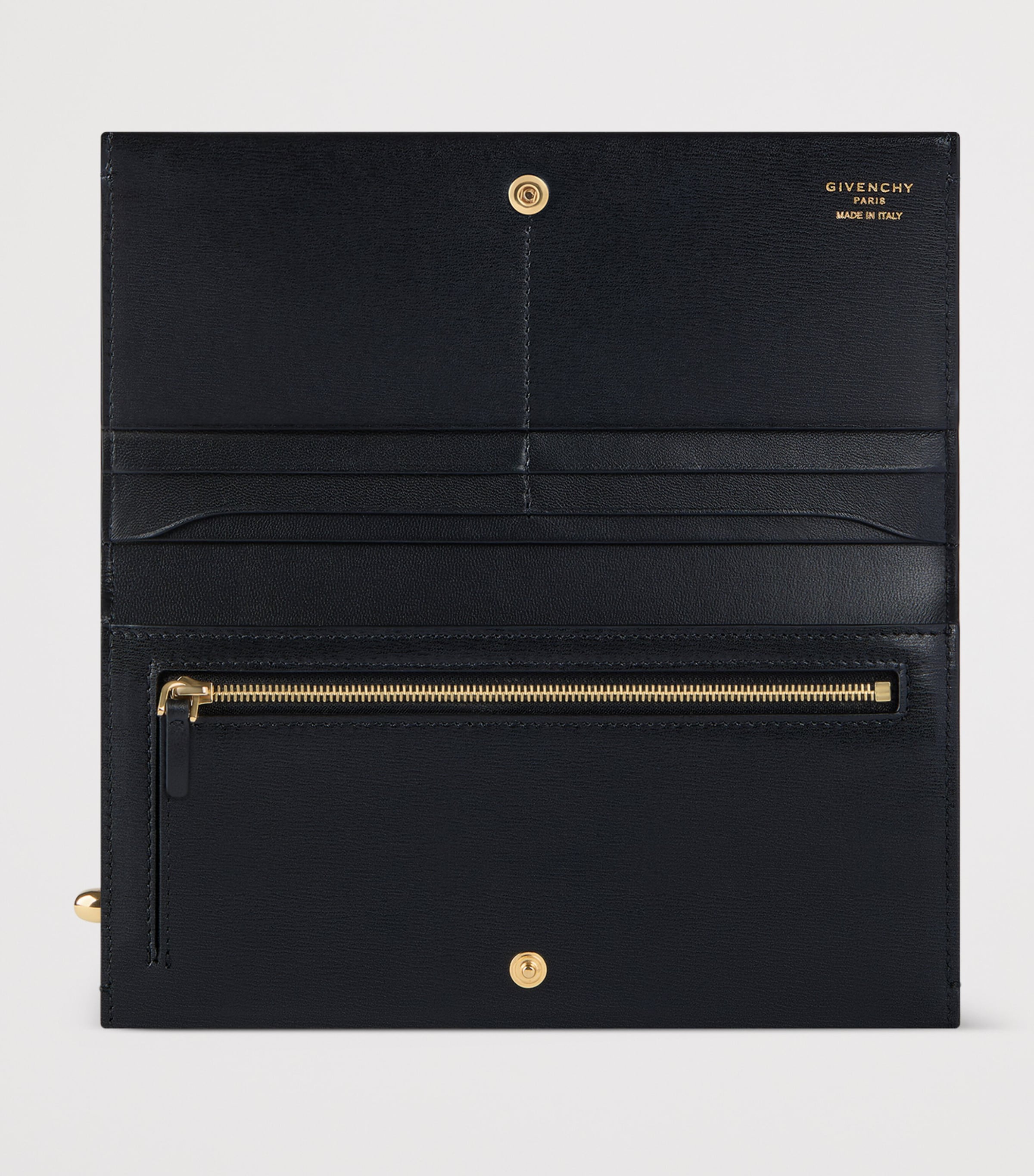 Leather Pinch Wallet BLACK Image 3