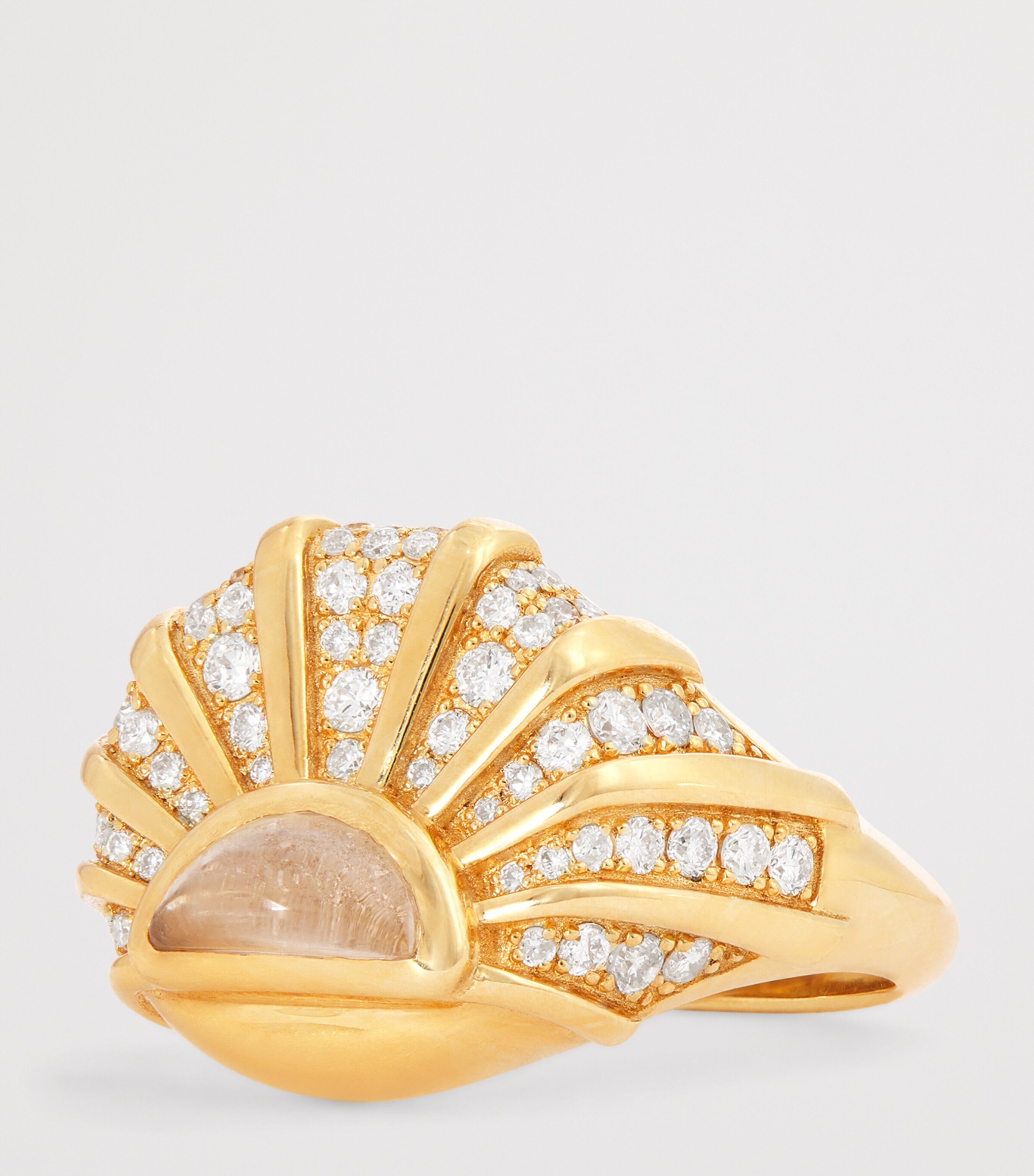 L'ATELIER NAWBAR Yellow Gold, Diamond and Citrine Sun Dawn Signet Ring Mixed Gold Image 5