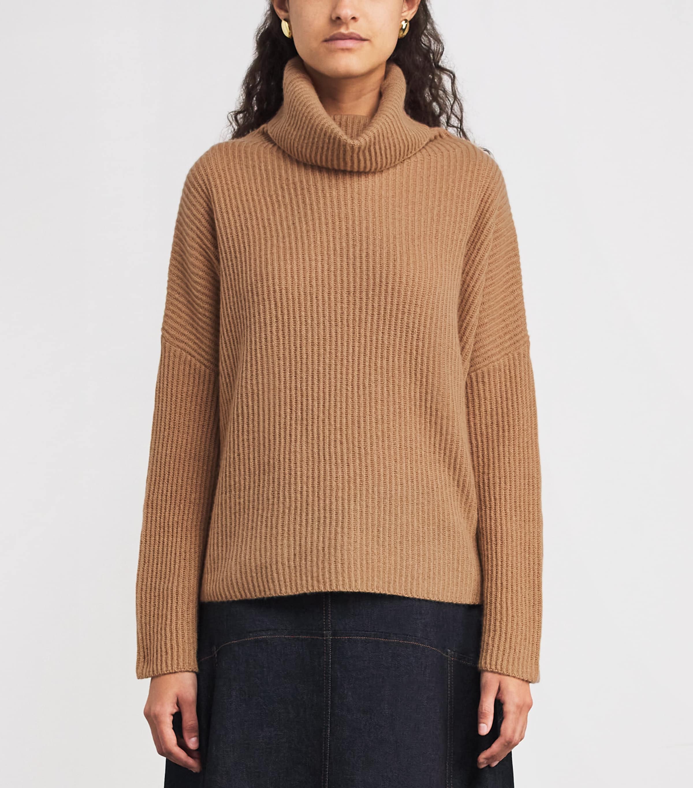 Cashmere Rollneck Sweater CAMEL Image 3