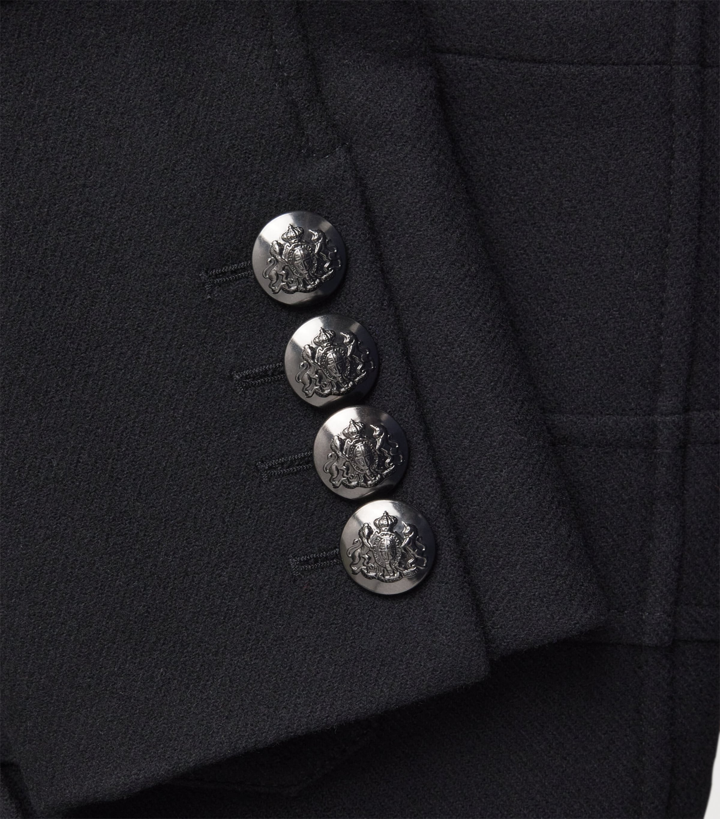 Wool-Blend Four-Pocket Jacket BLACK Image 5