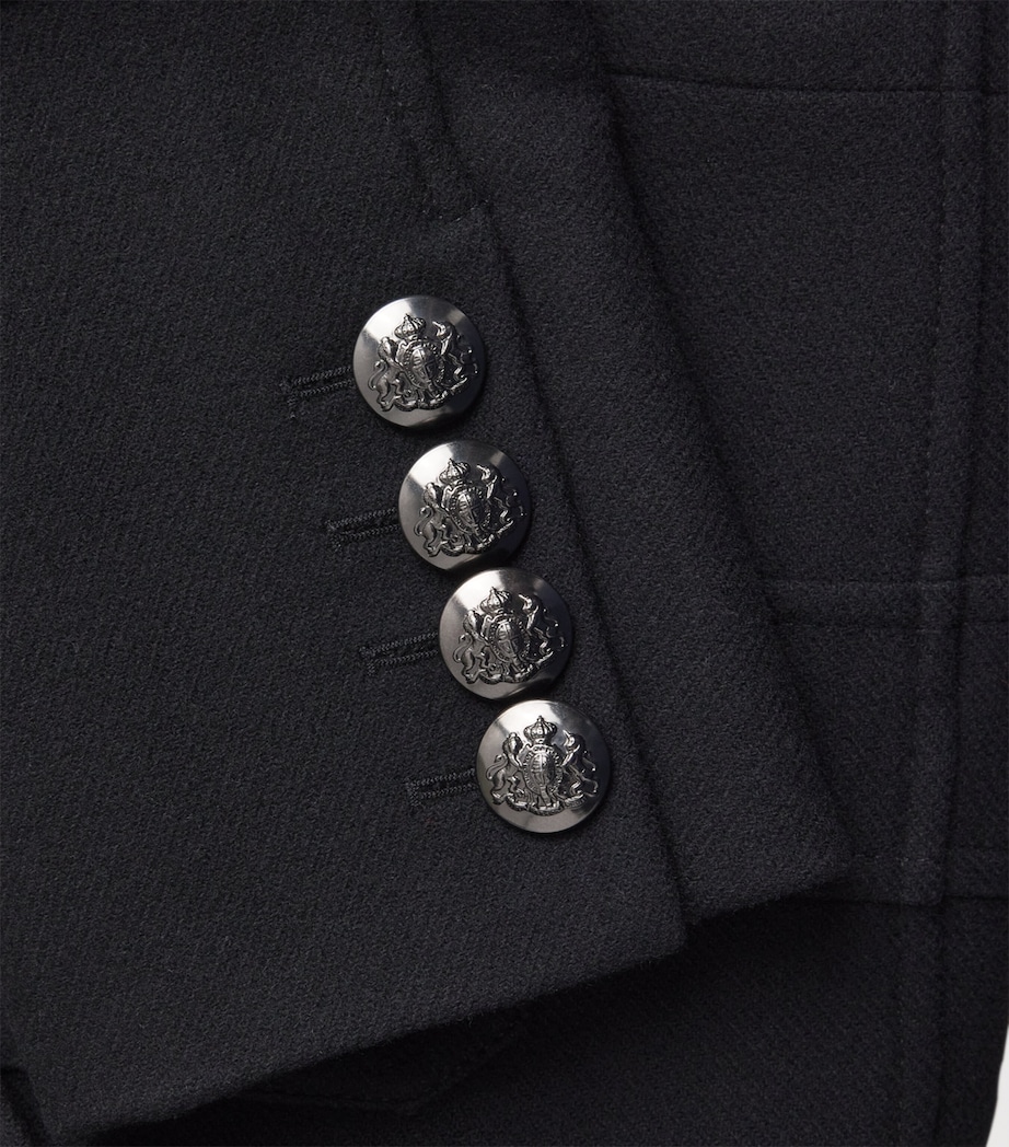 Wool-Blend Four-Pocket Jacket BLACK Image 5