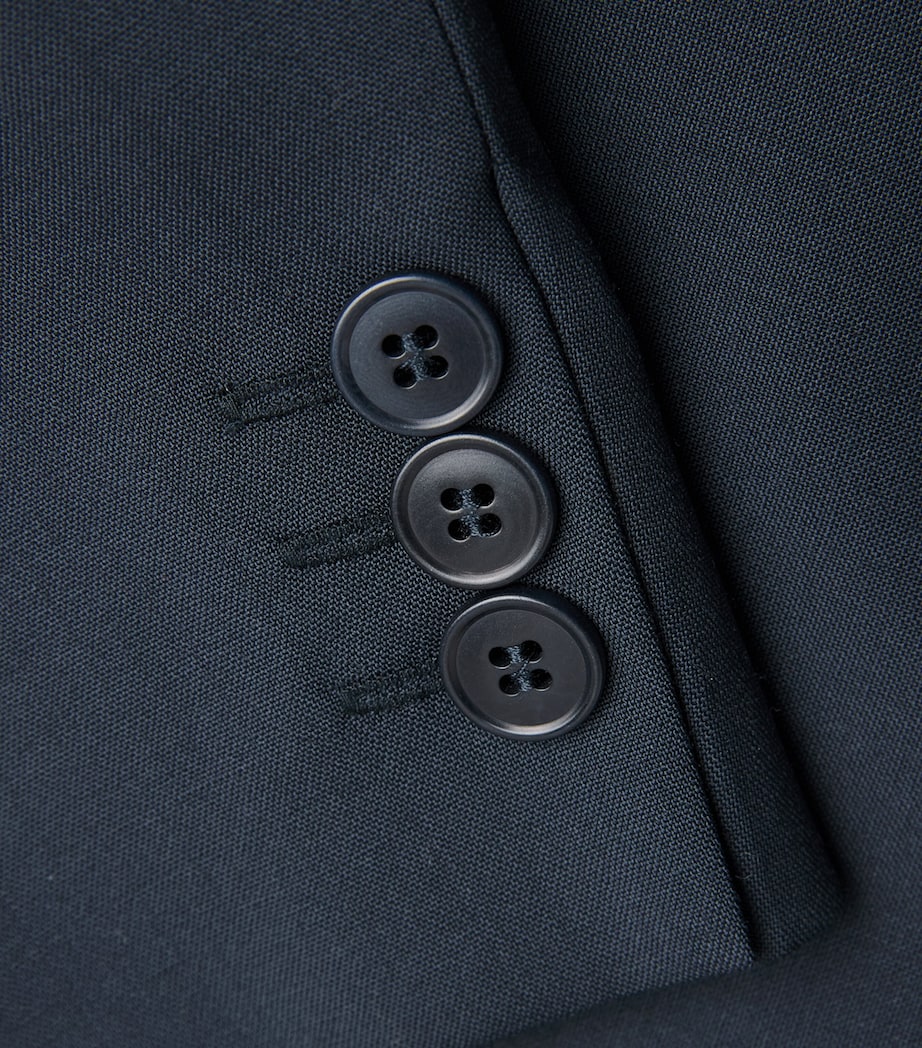 Virgin Wool Double-Breasted Blazer NAVY Image 5