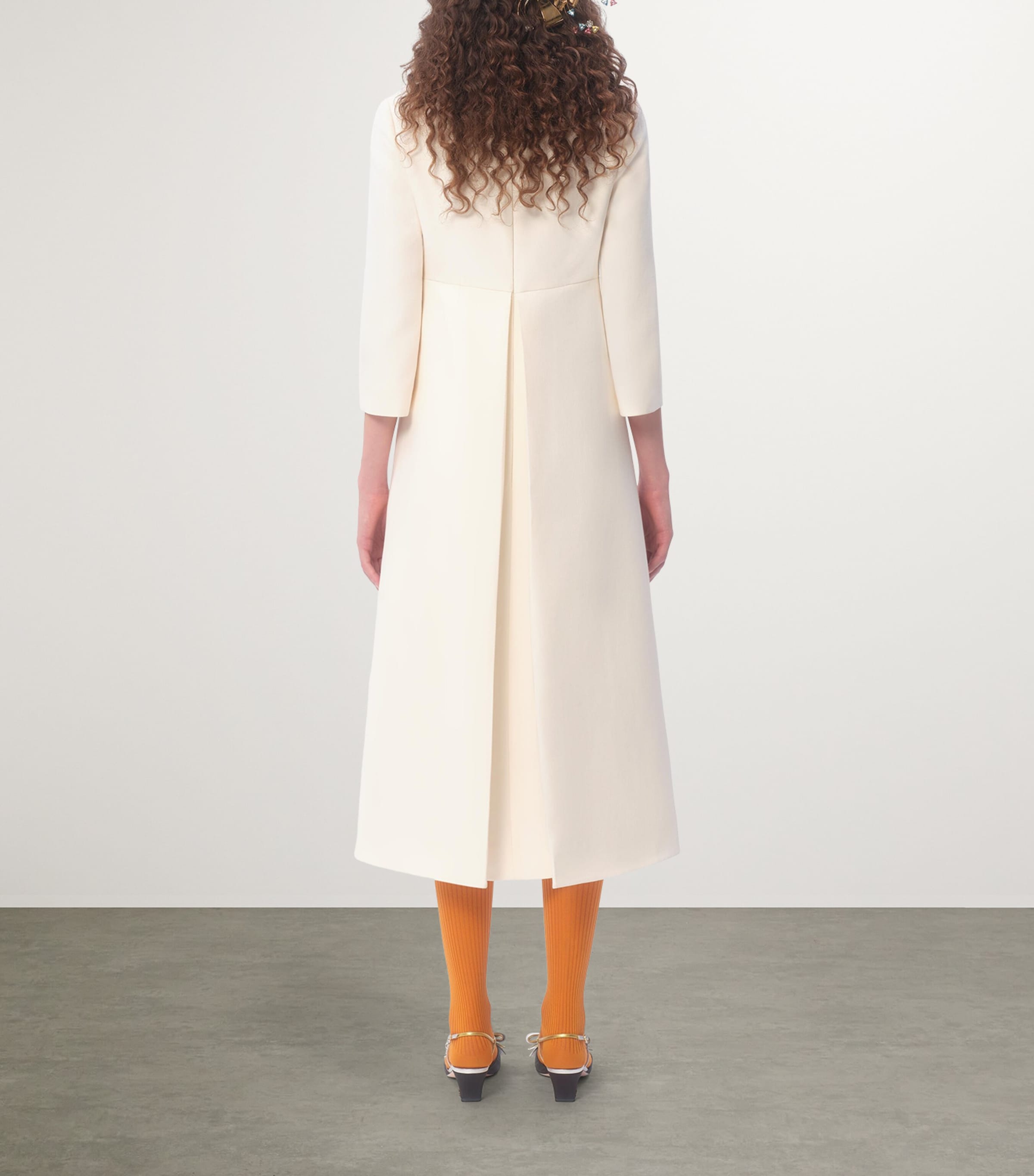 Virgin Wool-Silk Midi Dress A03 Image 8