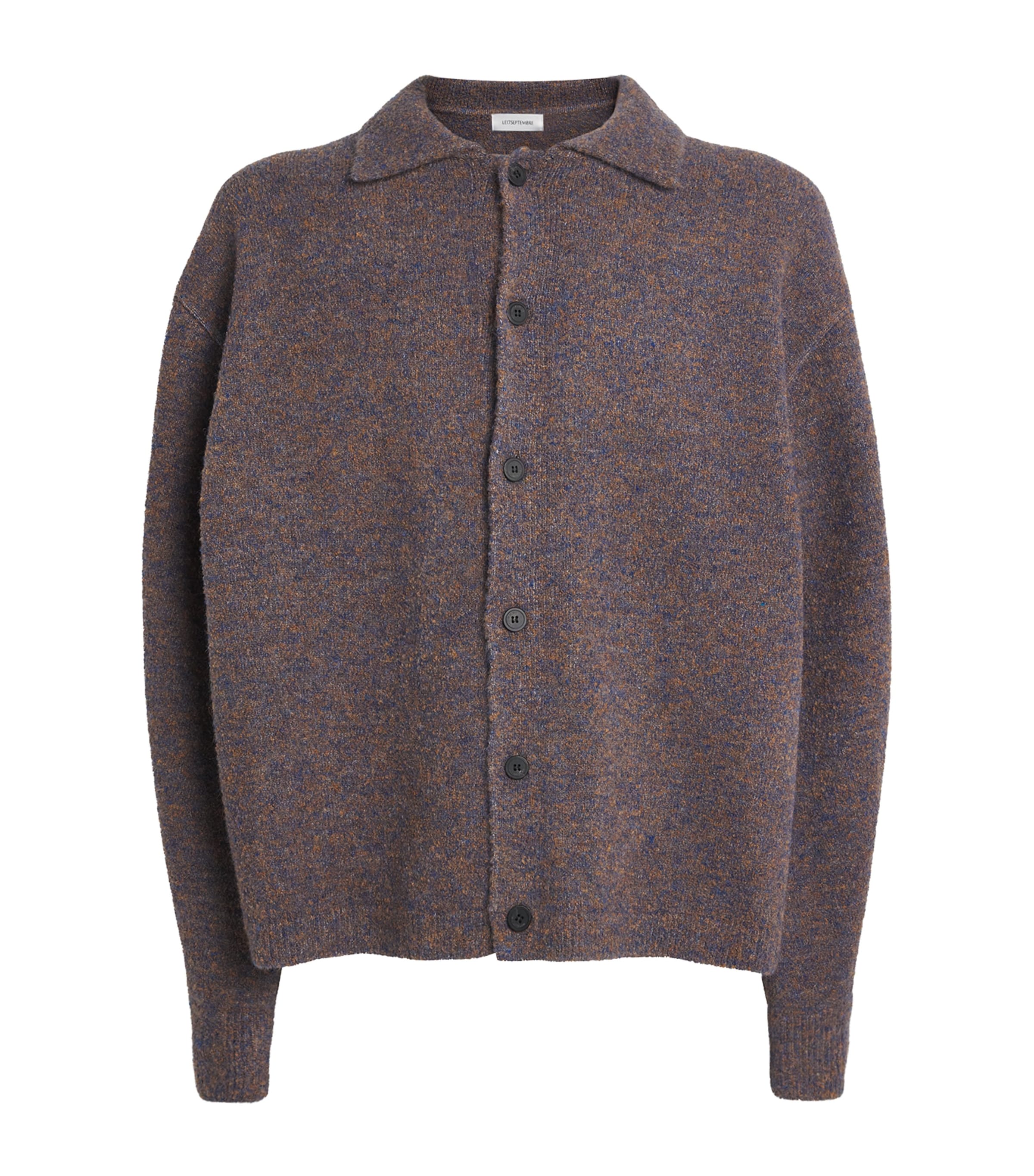 Le 17 Septembre Button-down Knit Cardigan In Brown