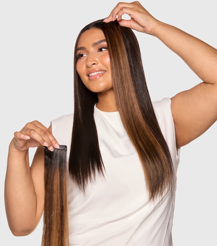 Beauty Works x Huda BARELY THERE Mix & Match Minis Clip-In Hair Extensions (20") SPICED OUD Image 6