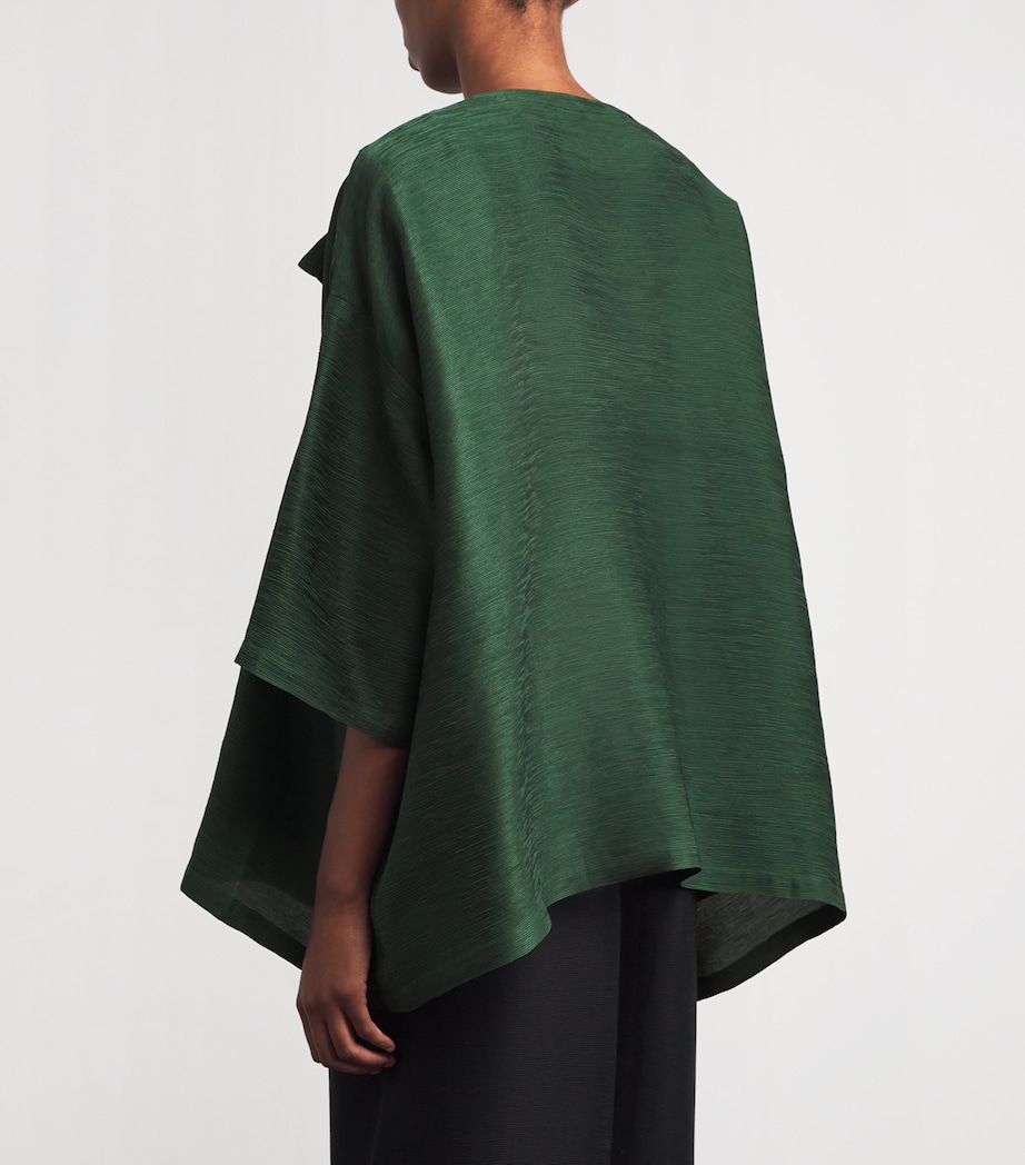 Silk Wide A-Line Jacket EMERALD Image 4