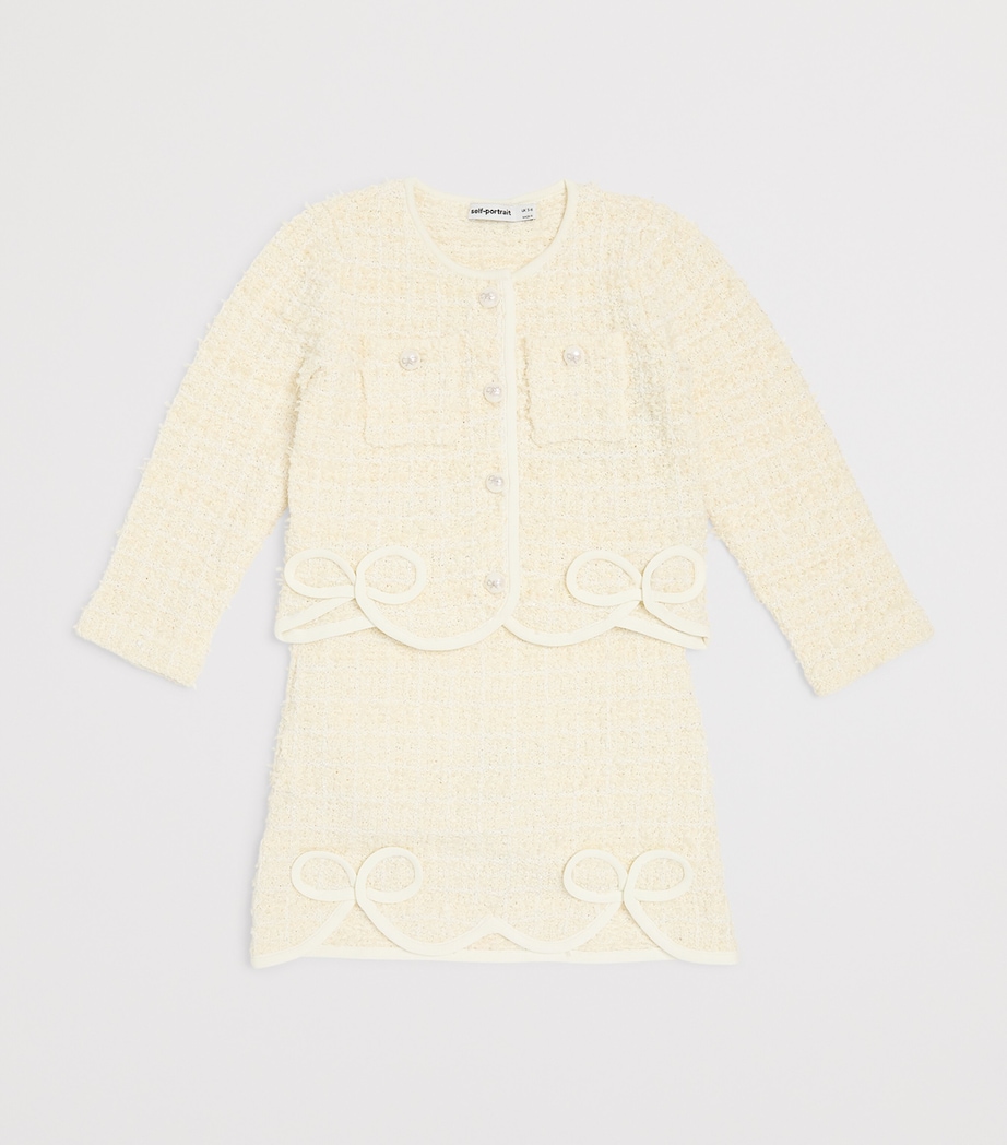 Tweed Sequinned Cardigan (3-12 Years) CREAM Image 3
