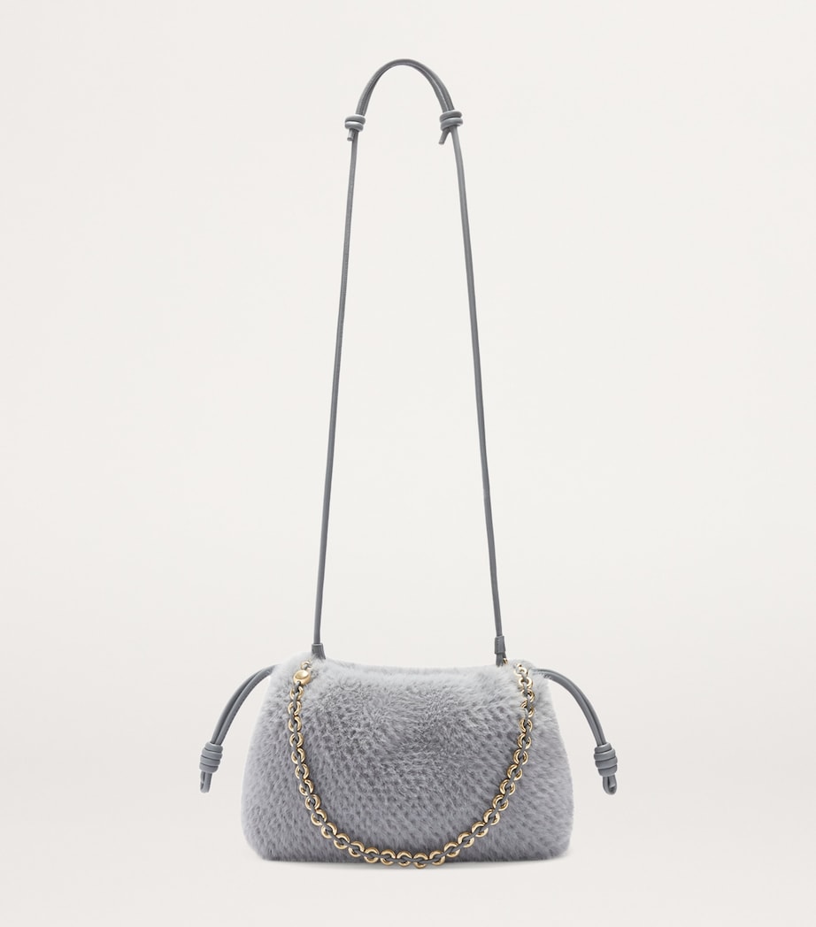 Medium Brushed Knit Flamenco Purse SILVER GREY Image 7