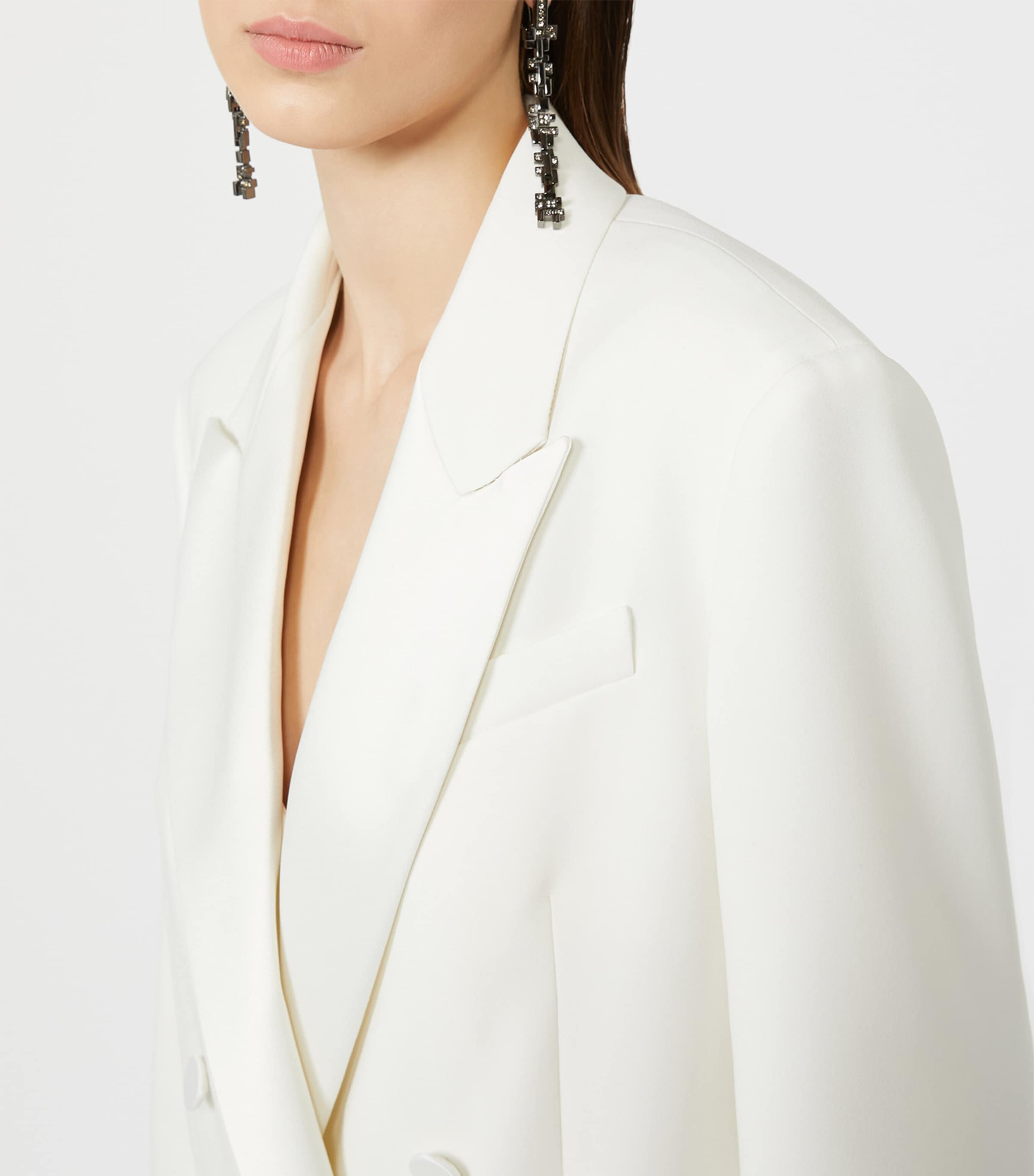Max Mara Womens Double-Breasted Blazer White Image 4